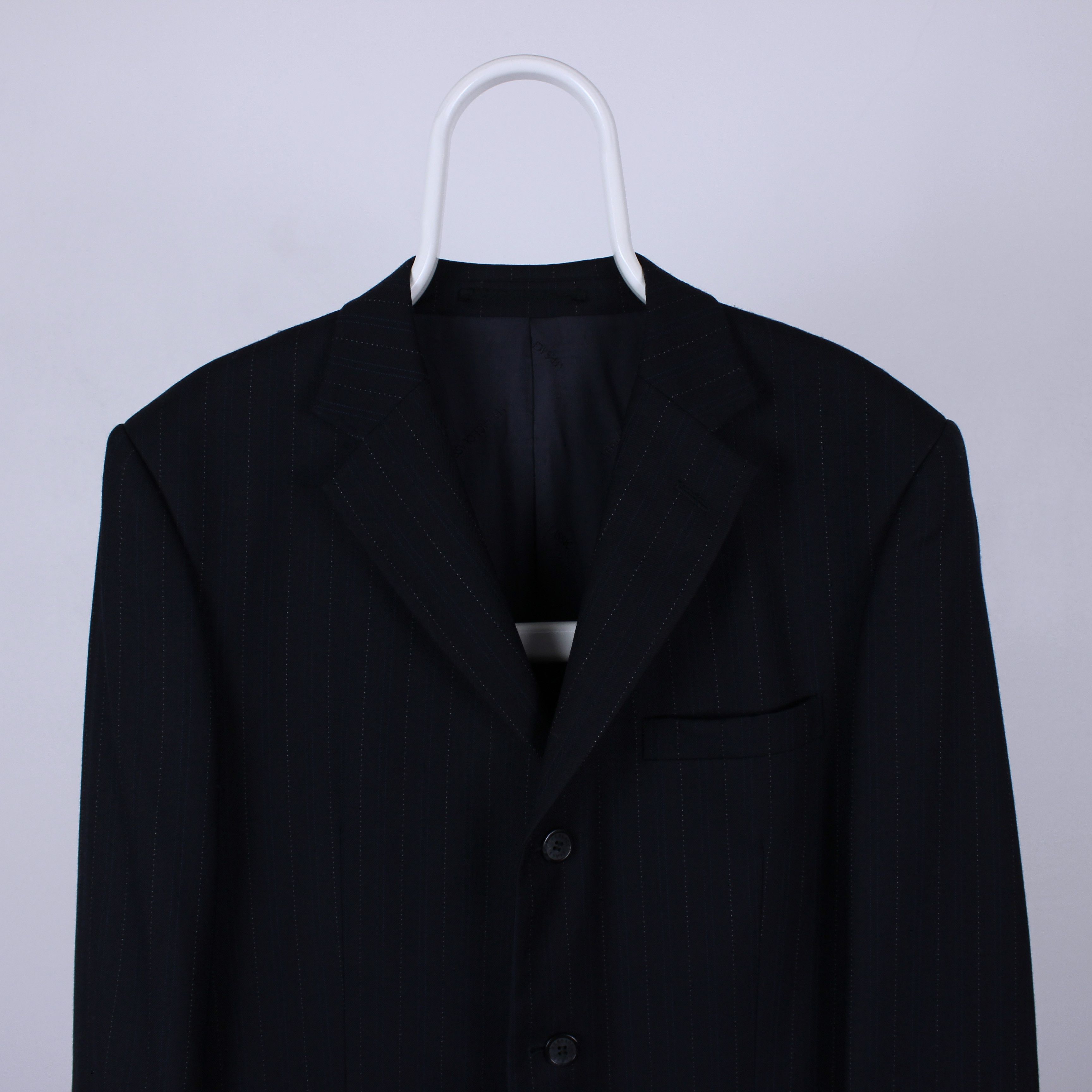Versace Versace blazer men classic tailoring navy blue striped 50 Size 50R - 13 Thumbnail