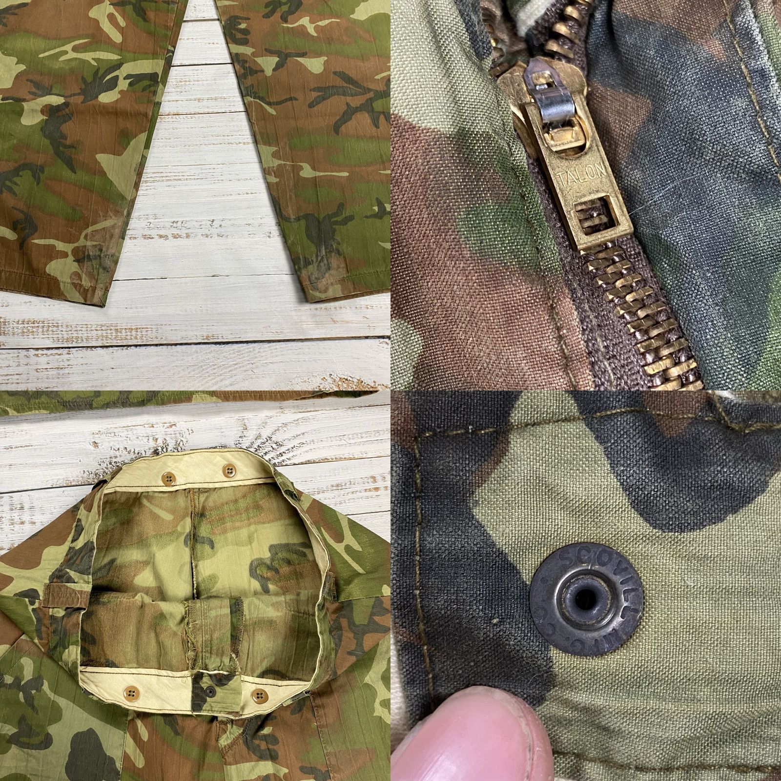 Vintage VTG 60S IDEAL DPM WOODLAND CAMO 2-PIECE POPLIN HUNTING PANTS JACKET SZ L Adult Large Cotton Poplin Military Vintage 1960s IDEAL PRODUCTS Mens Size US 38 / EU 54 - 8 Thumbnail
