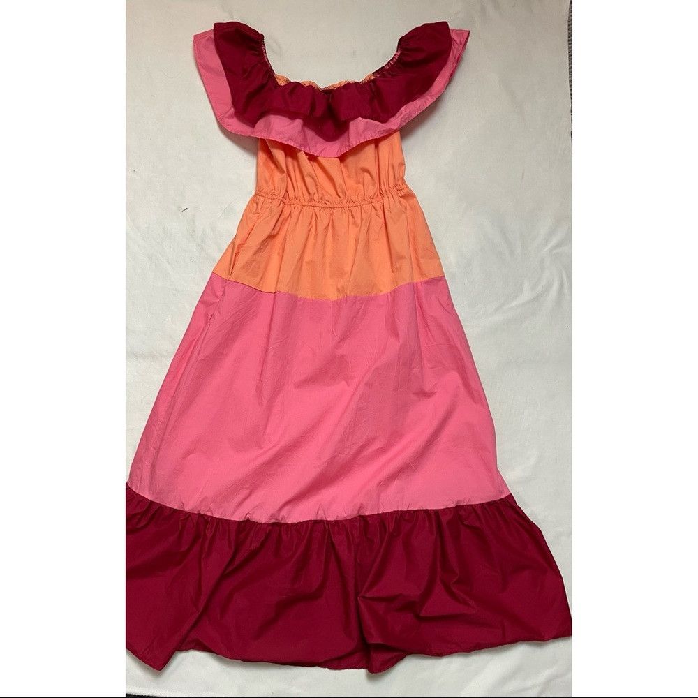 English Factory NWT New English Factory Colorblock Tiered Off The Shoulder Size S / US 4 / IT 40 - 5 Thumbnail