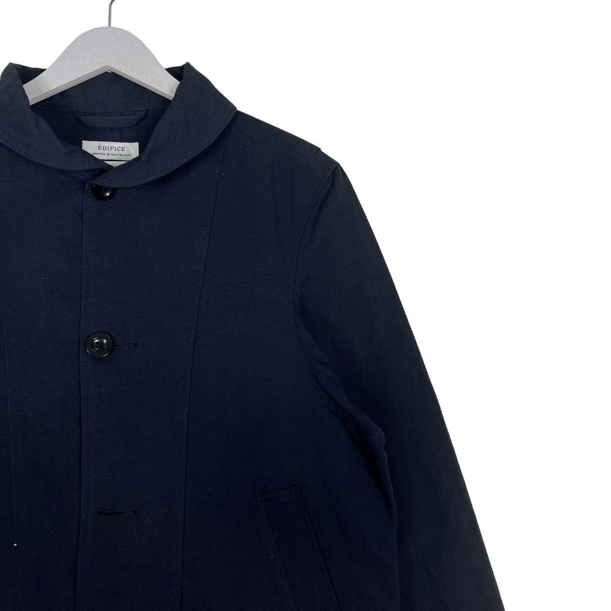Edifice Japan 🔥 EDIFICE JAPAN INDIGO SHAWL COLAR CHORE JACKET MADE JAPAN Size US M / EU 48-50 / 2 - 6 Thumbnail