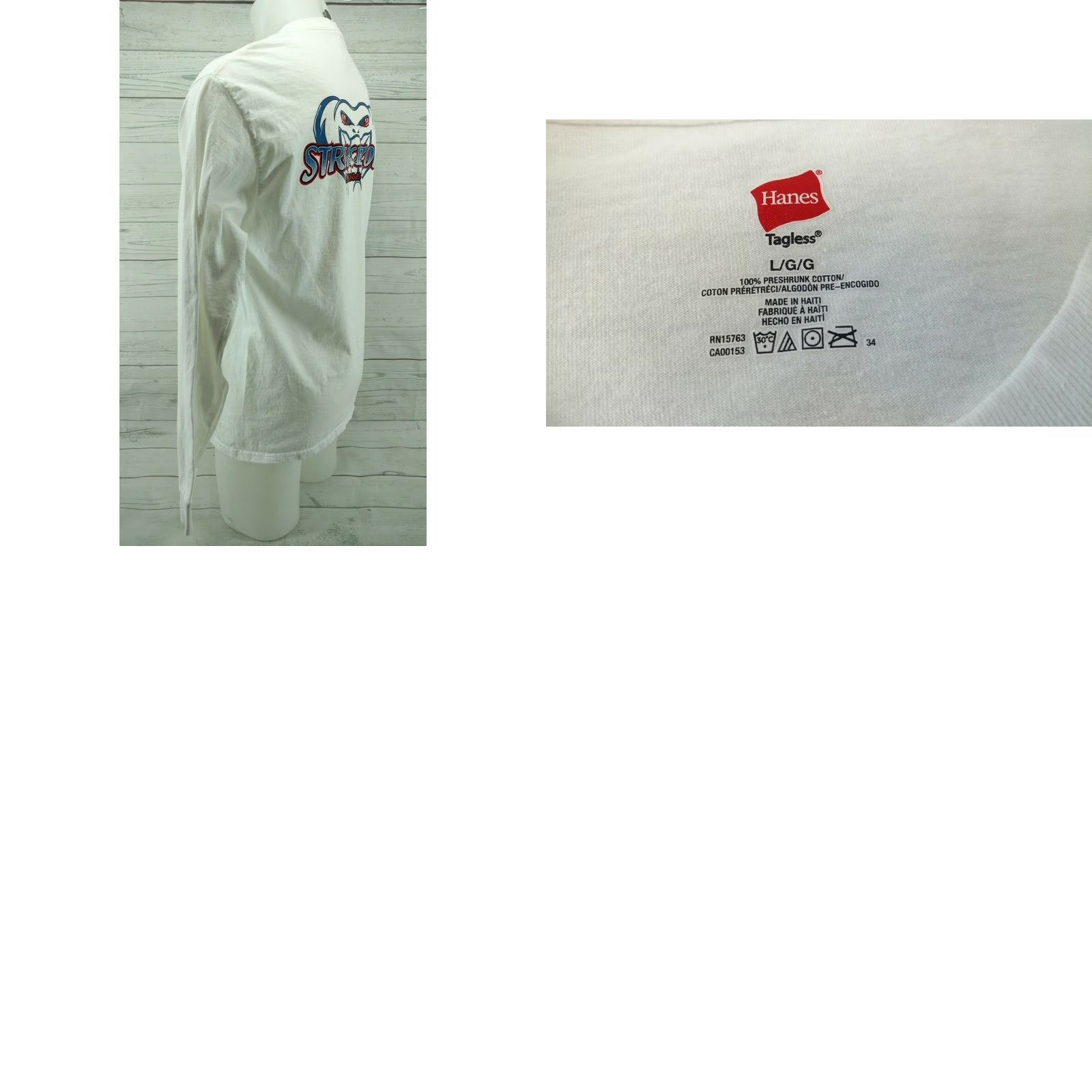 Vintage Strikezone Lure co. Long Sleeve Shirt Mens Size Large White Size US L / EU 52-54 / 3 - 8 Thumbnail