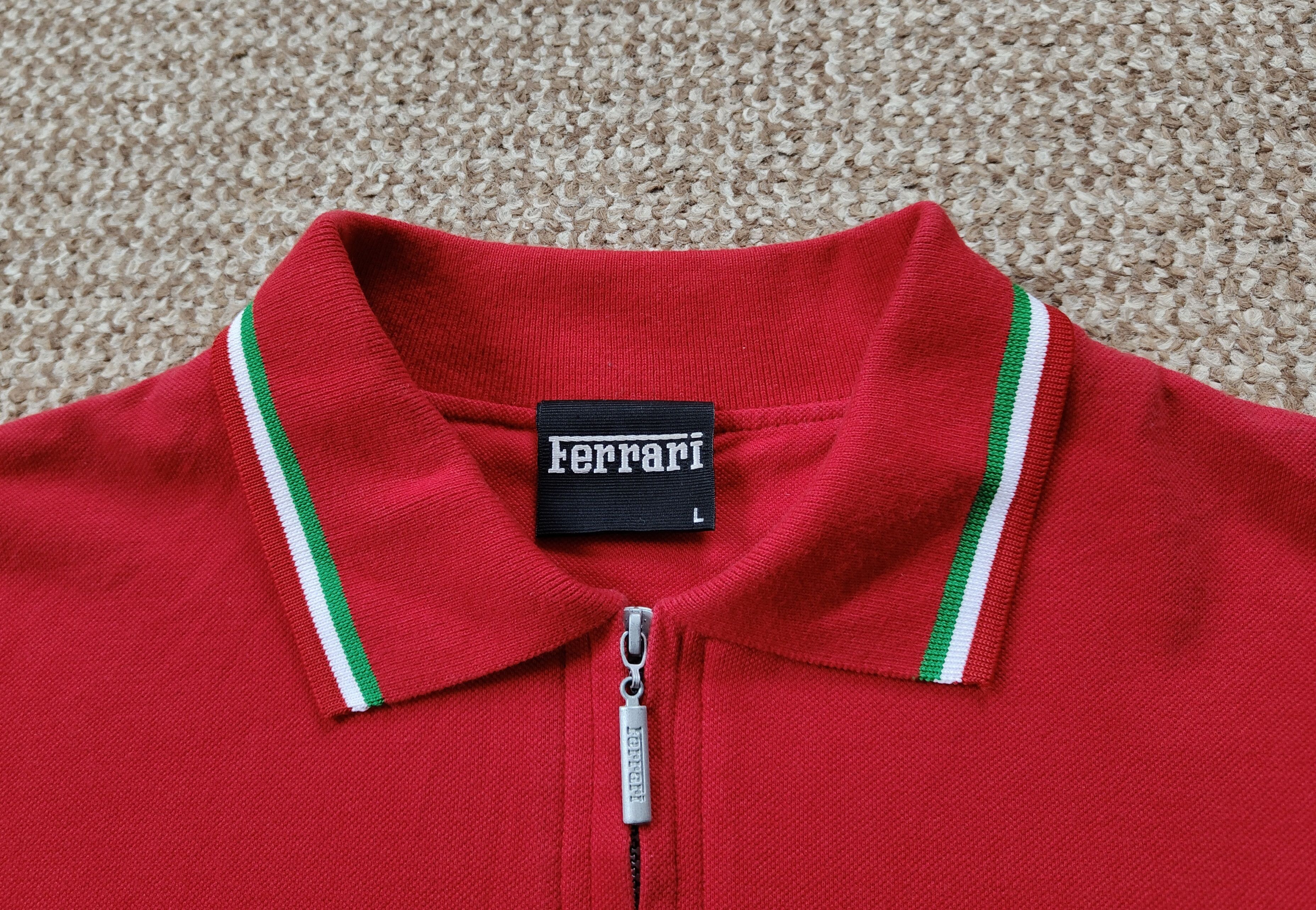 Ferrari Vintage 1999 Ferrari Men's Retro Red Zip Polo T Shirt sz L Size US L / EU 52-54 / 3 - 5 Thumbnail