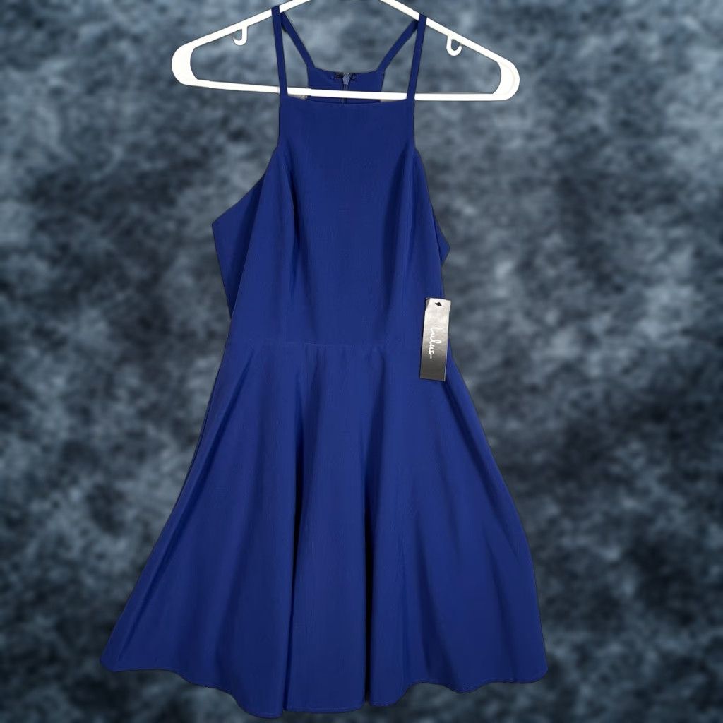 NWT! Lulus Royal Blue Swing Dress Womens XS Spaghetti Strap Mini Stretch  Dress