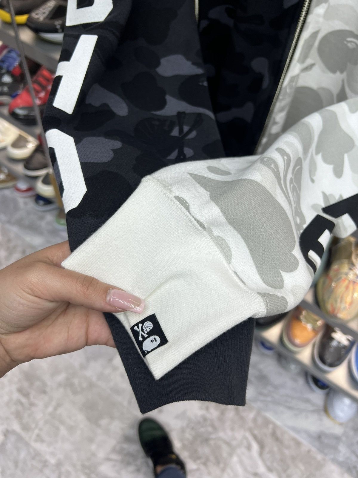 Bape Bape x NEIGHBORHOOD Split Camo Shark Hoodie Size US XL / EU 56 / 4 - 7 Thumbnail