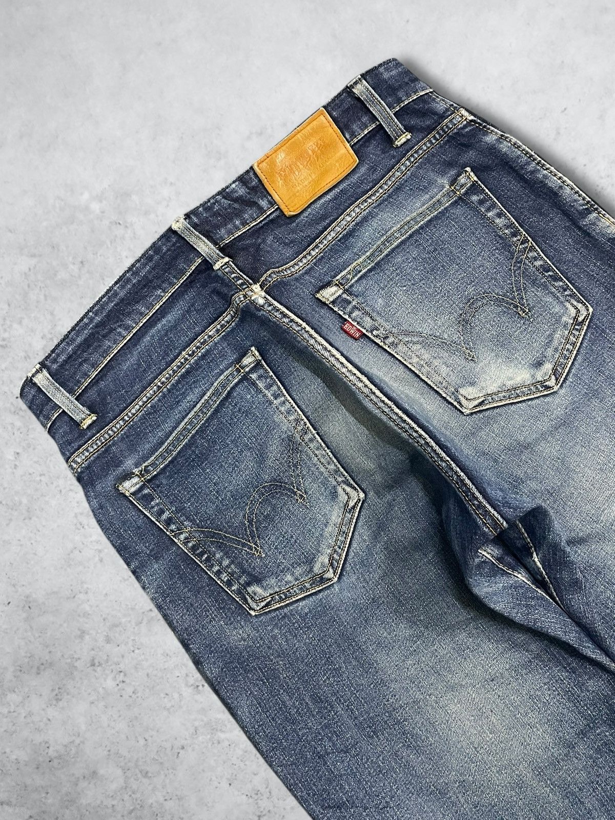 Edwin Vintage Edwin Made in Japan Blue Wash Loose Straight Jeans Size US 30 / EU 46 - 8 Thumbnail