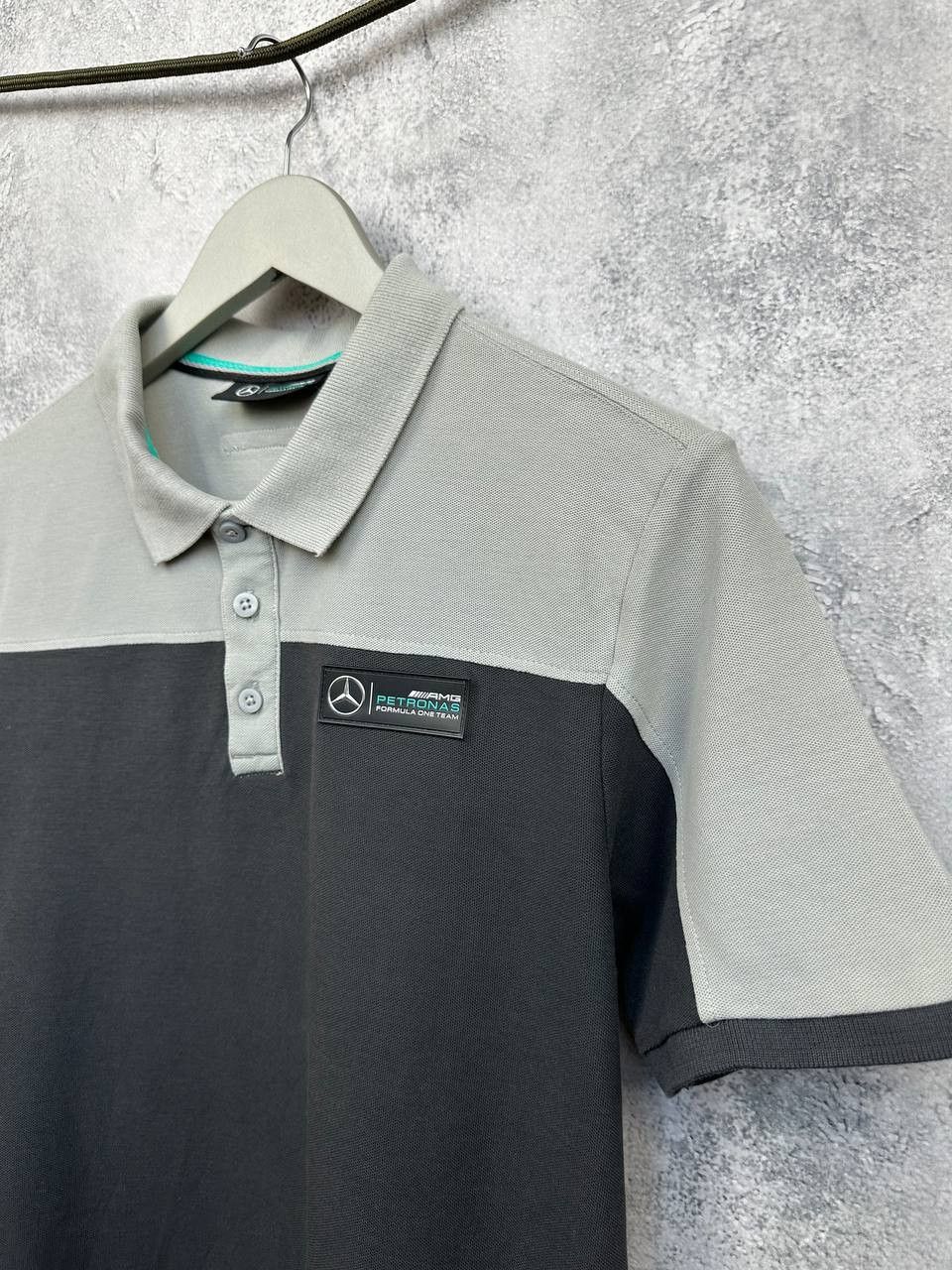 Mercedes-Benz Mercedes AMG Petronas Formula One Team Polo Shirt Grey/Black Size US S / EU 44-46 / 1 - 5 Thumbnail