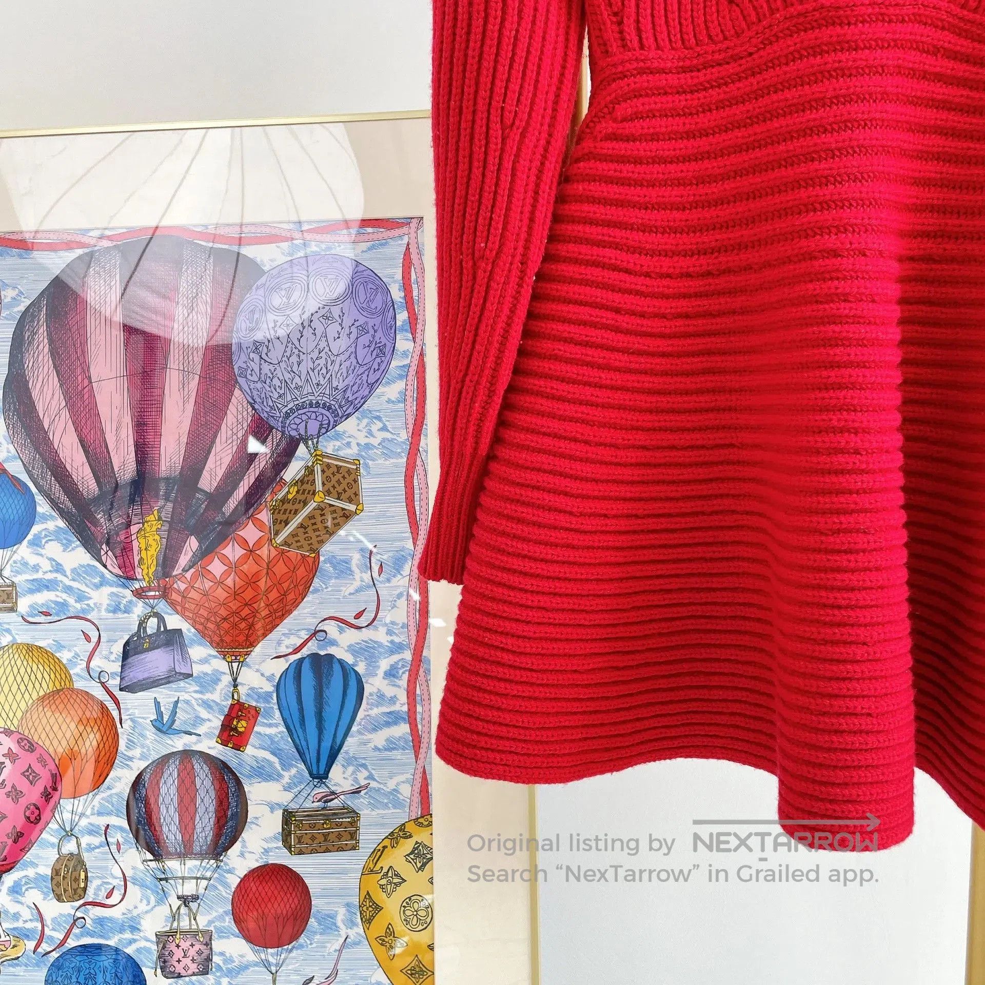 Alexander McQueen Alexander McQueen Red Turtleneck Knit Dress. Size S / US 4 / IT 40 - 5 Thumbnail