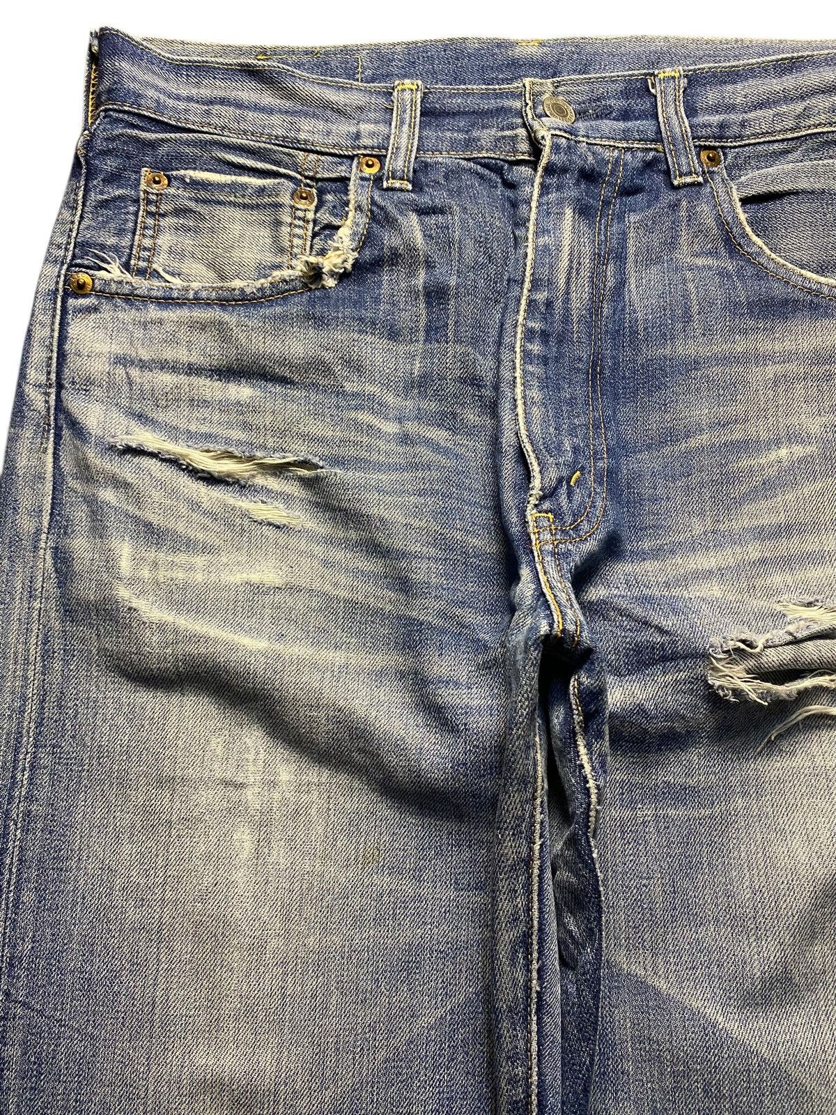 Levi's Levis 503 Big E 70s Selvedge Talon Zip Jeans Size US 32 / EU 48 - 8 Thumbnail