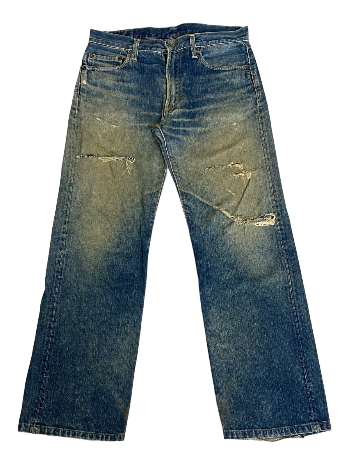 Vintage 45 RPM Archive Japan Jeans Light Mud Dirty Washed