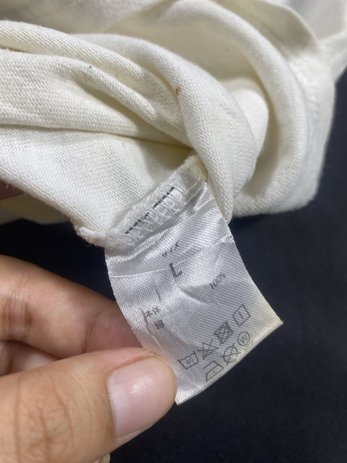 Number (N)ine Number (N)ine Denim White Tshirt Size US L / EU 52-54 / 3 - 7 Thumbnail