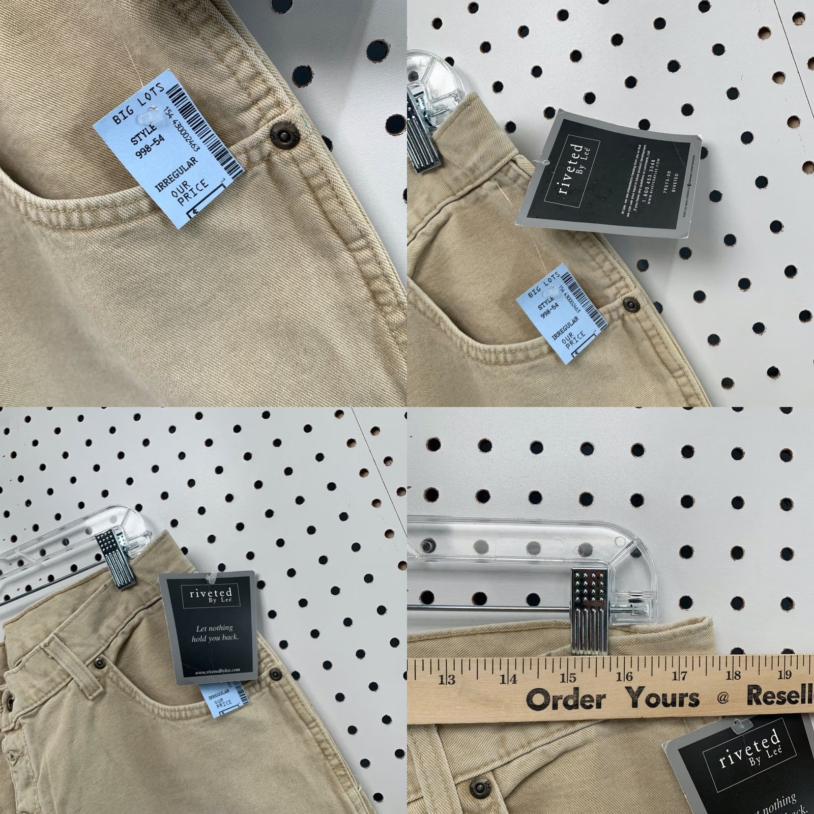 Lee VINTAGE Lee Jeans Womens Size 16 36 X 30" Stone Washed Medium rise Riveted By NEW NWT Size 38" / US 16 / IT 52 - 8 Thumbnail
