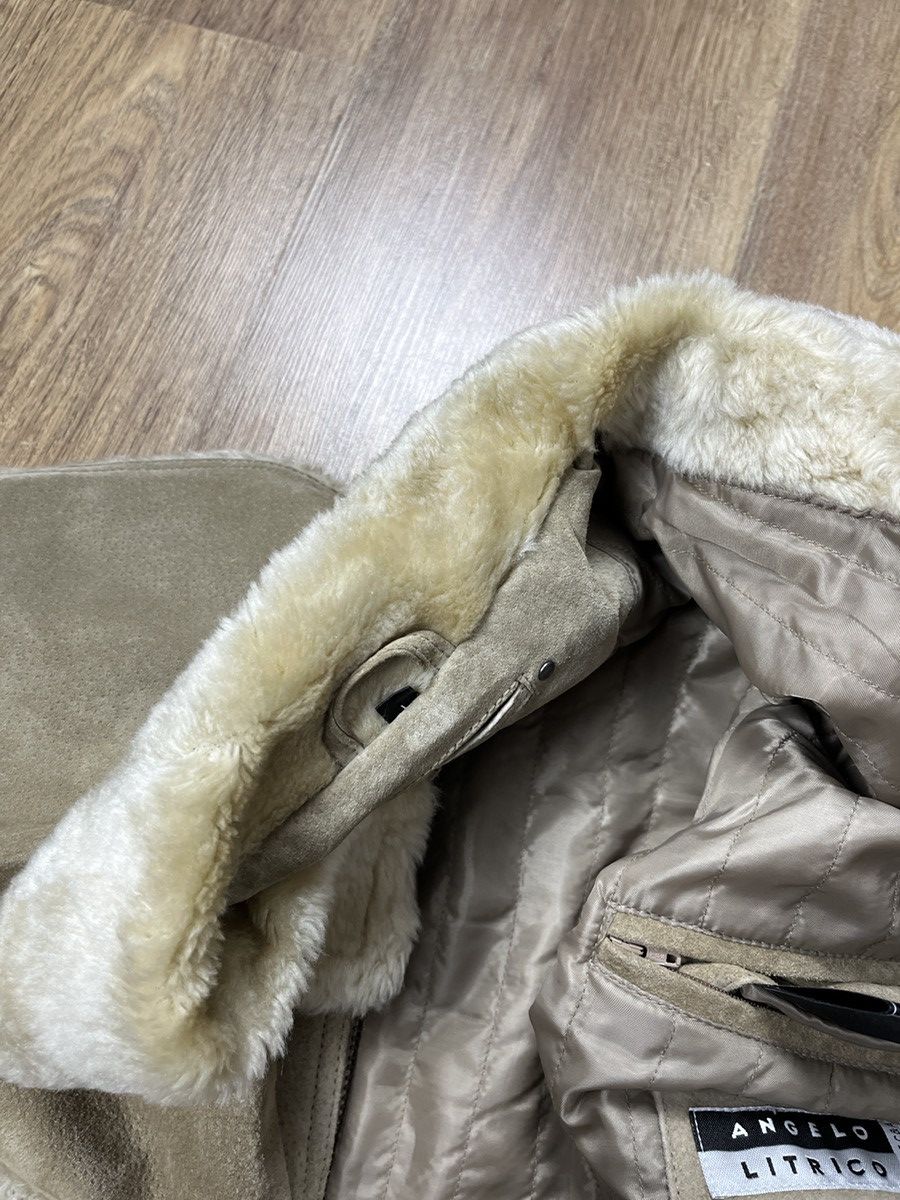 Genuine Leather ➕ vintage 90s genuine leather Sherpa zip jacket Size US L / EU 52-54 / 3 - 5 Thumbnail