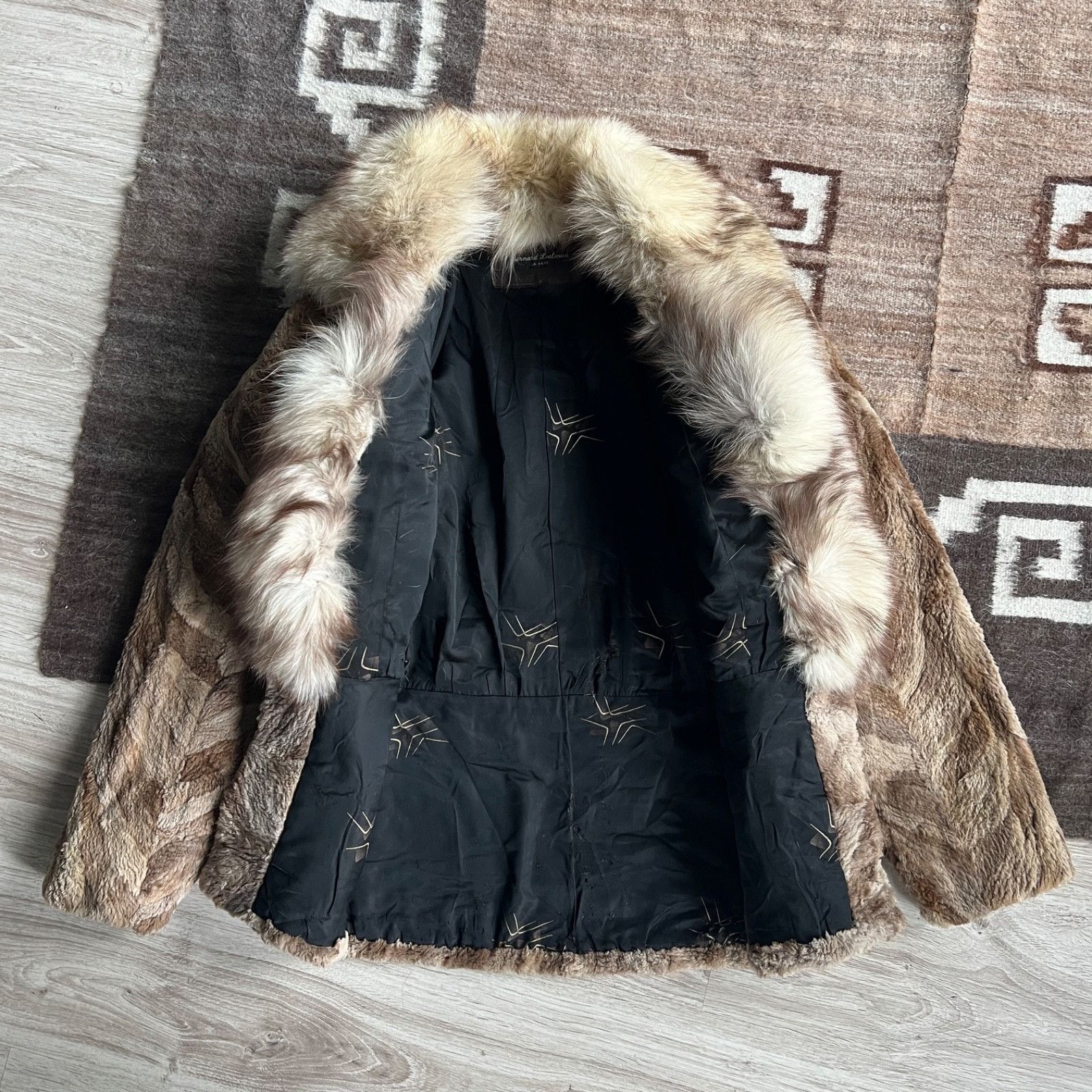 If Six Was Nine Vintage Bernard Poelman Y2K Fur Coat Fox Collar 9907AC Size M / US 6-8 / IT 42-44 - 8 Thumbnail