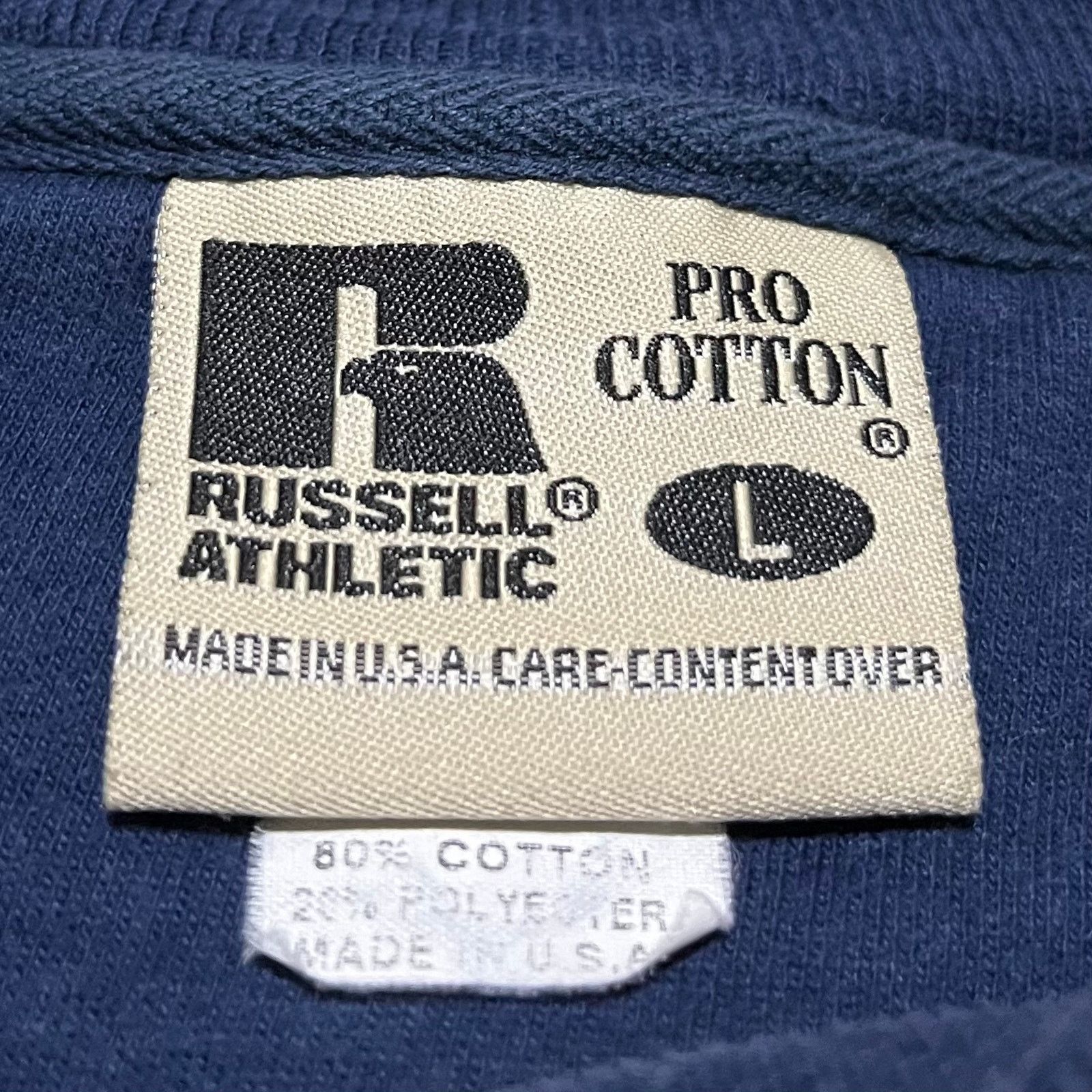 Russell Athletic Vintage Russell Athletic Navy Blue Crewneck Sweatshirt Large Size US L / EU 52-54 / 3 - 3 Thumbnail