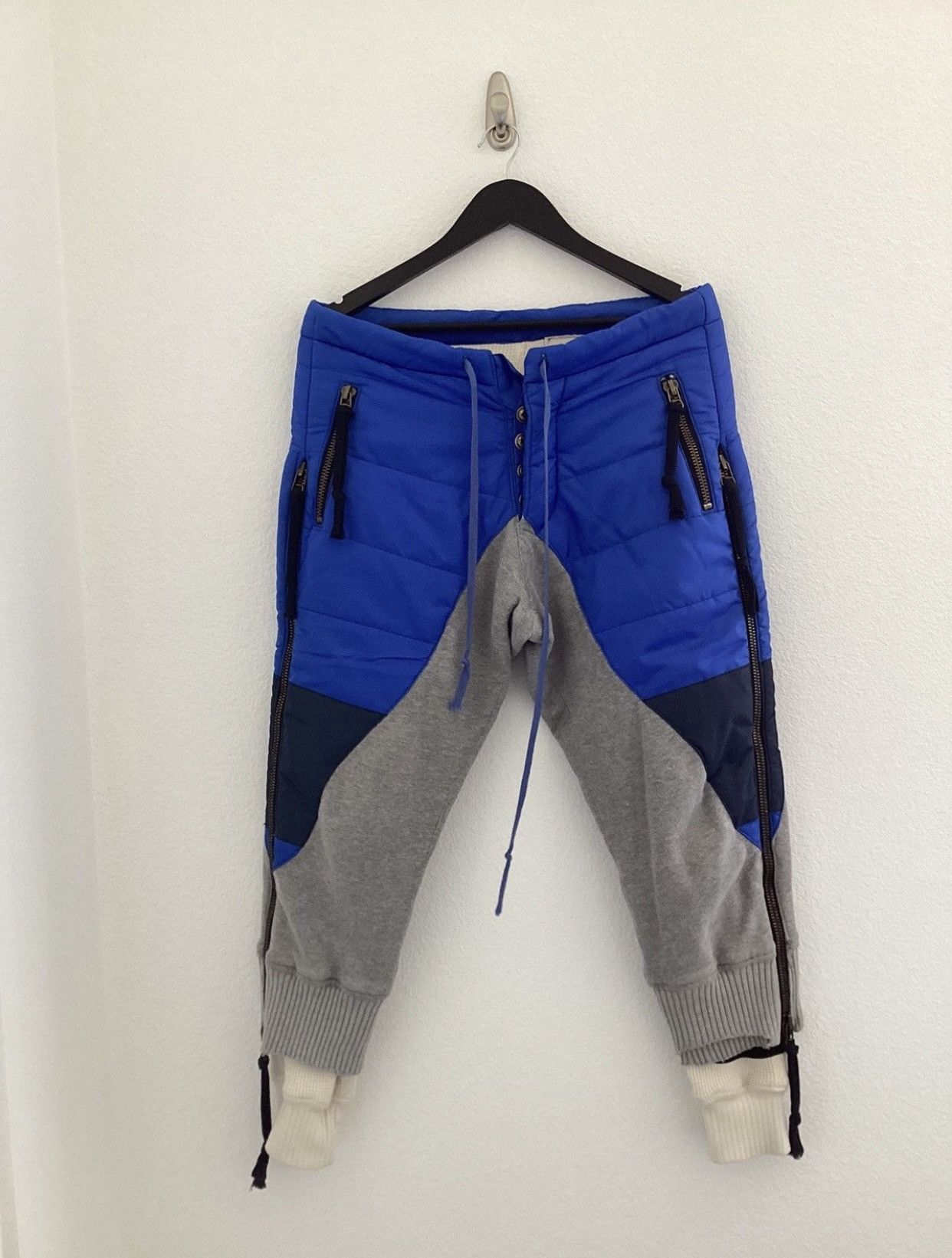 Greg Lauren BLUE PUFFER ZIP PANT Size US 32 / EU 48 - 1 Thumbnail