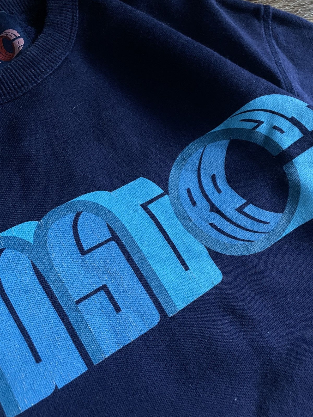 Japanese Brand YMC blue sweatshirt vintage 90s streetwear Y2K big logo Size US M / EU 48-50 / 2 - 6 Thumbnail