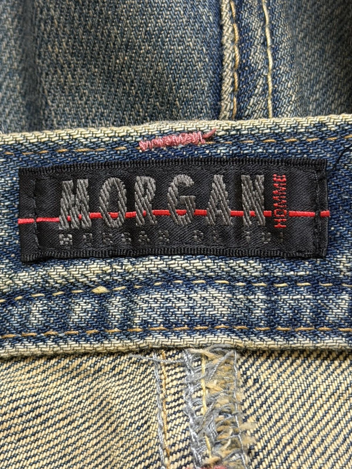 Morgan Homme Vintage Japan Morgan Homee Sashiko Boro Distressed Wide Leg Size US 29 - 9 Thumbnail