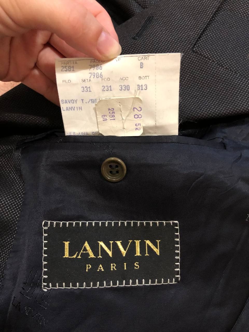 Lanvin black Blazers LANVIN PARIS Y2K Vintage streetwear Size 44S - 3 Thumbnail