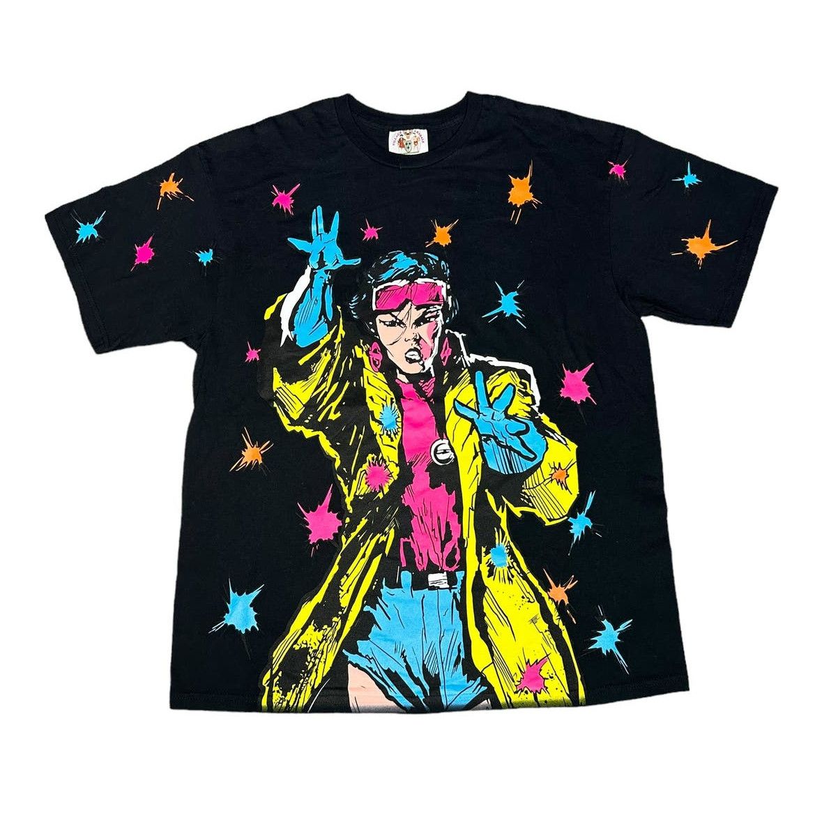 image of Marvel Comics x Vintage Marvel X-Men Jubilee Aop Shirt in Black, Men's (Size XL)