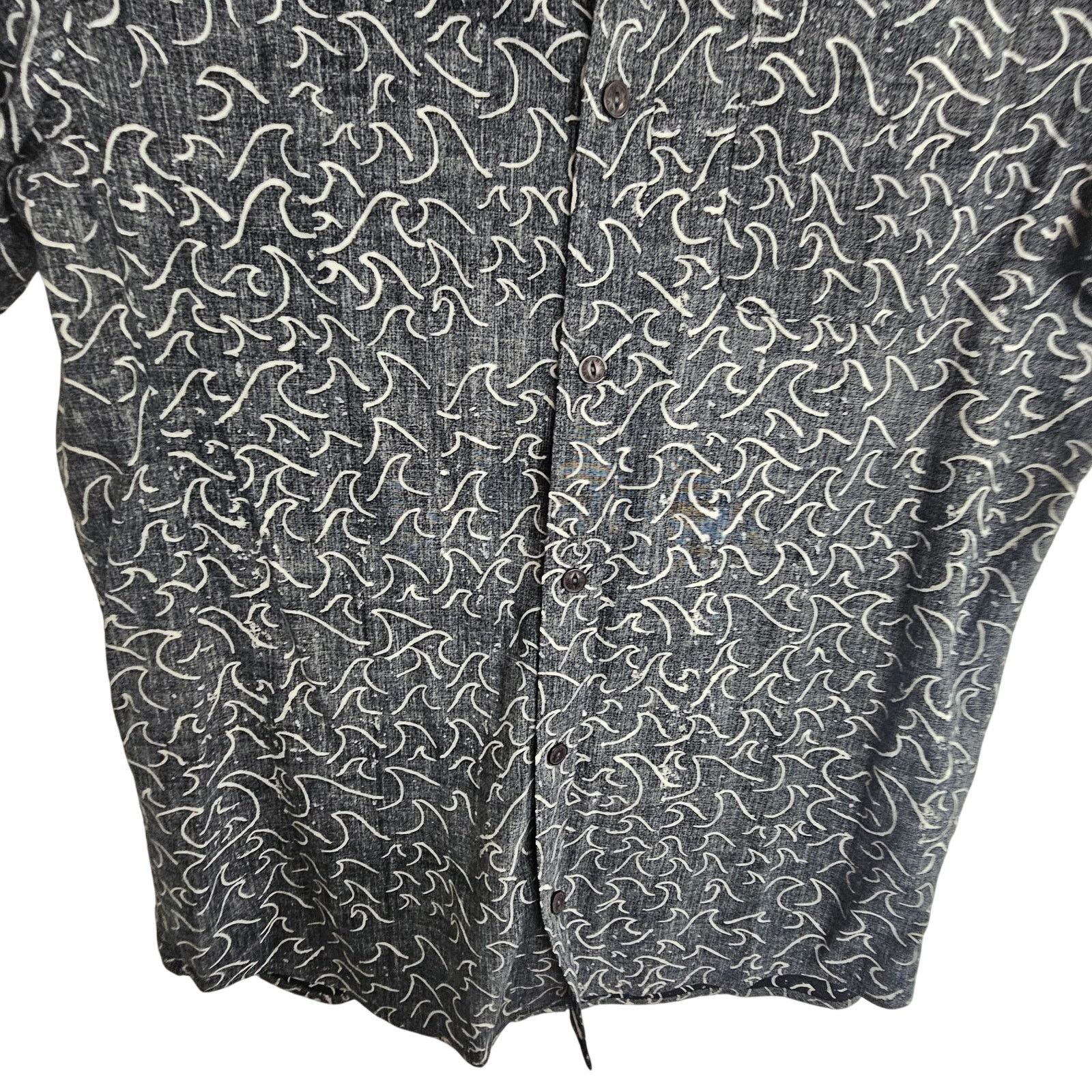 RVCA RVCA Boys Shirt Gray White Wave Print Boy's Fit XL Size US XL / EU 56 / 4 - 3 Thumbnail