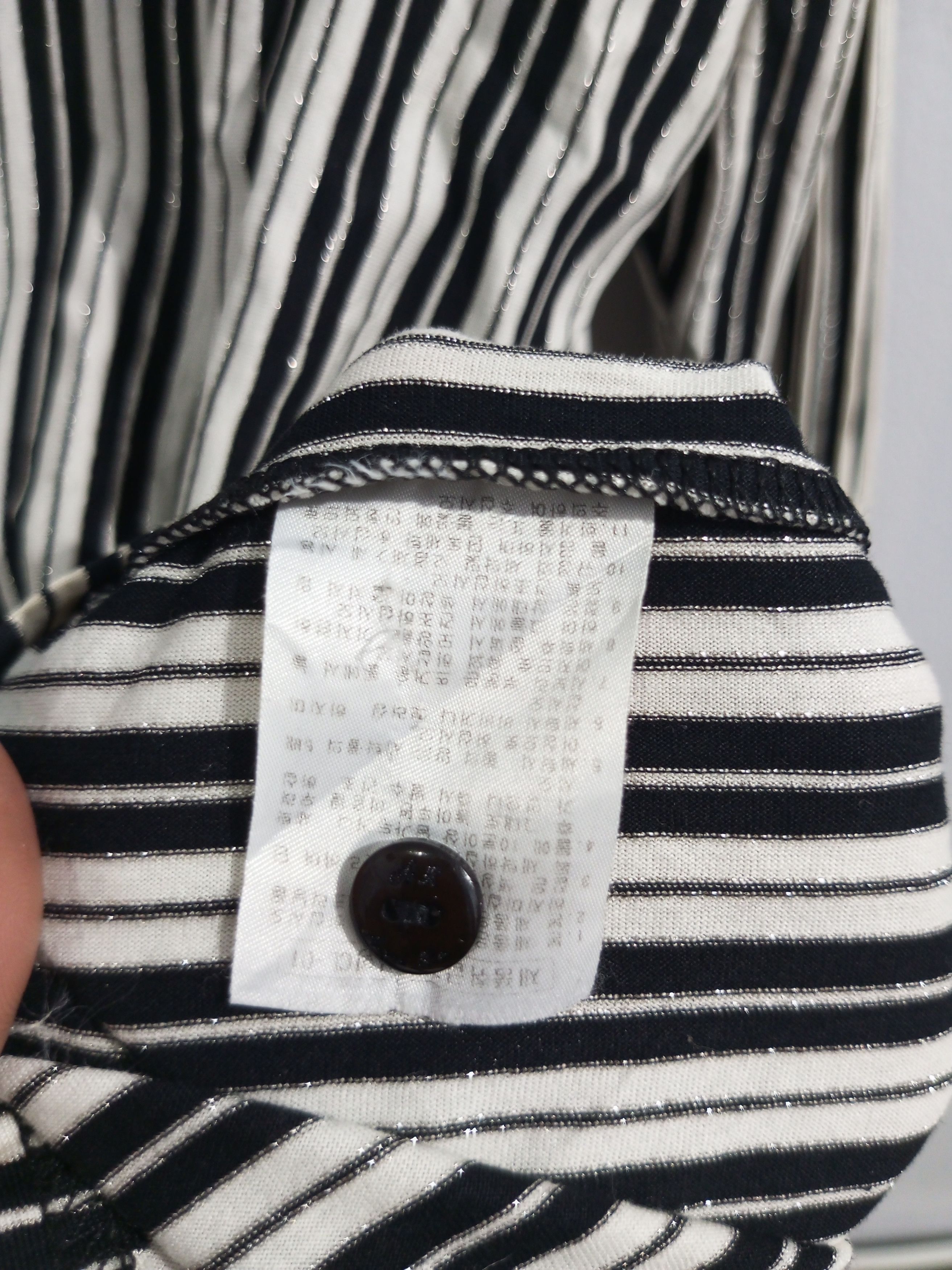 20471120 Vintage Andre' Kim stripe tattoo polo long sleeve Size US L / EU 52-54 / 3 - 8 Thumbnail