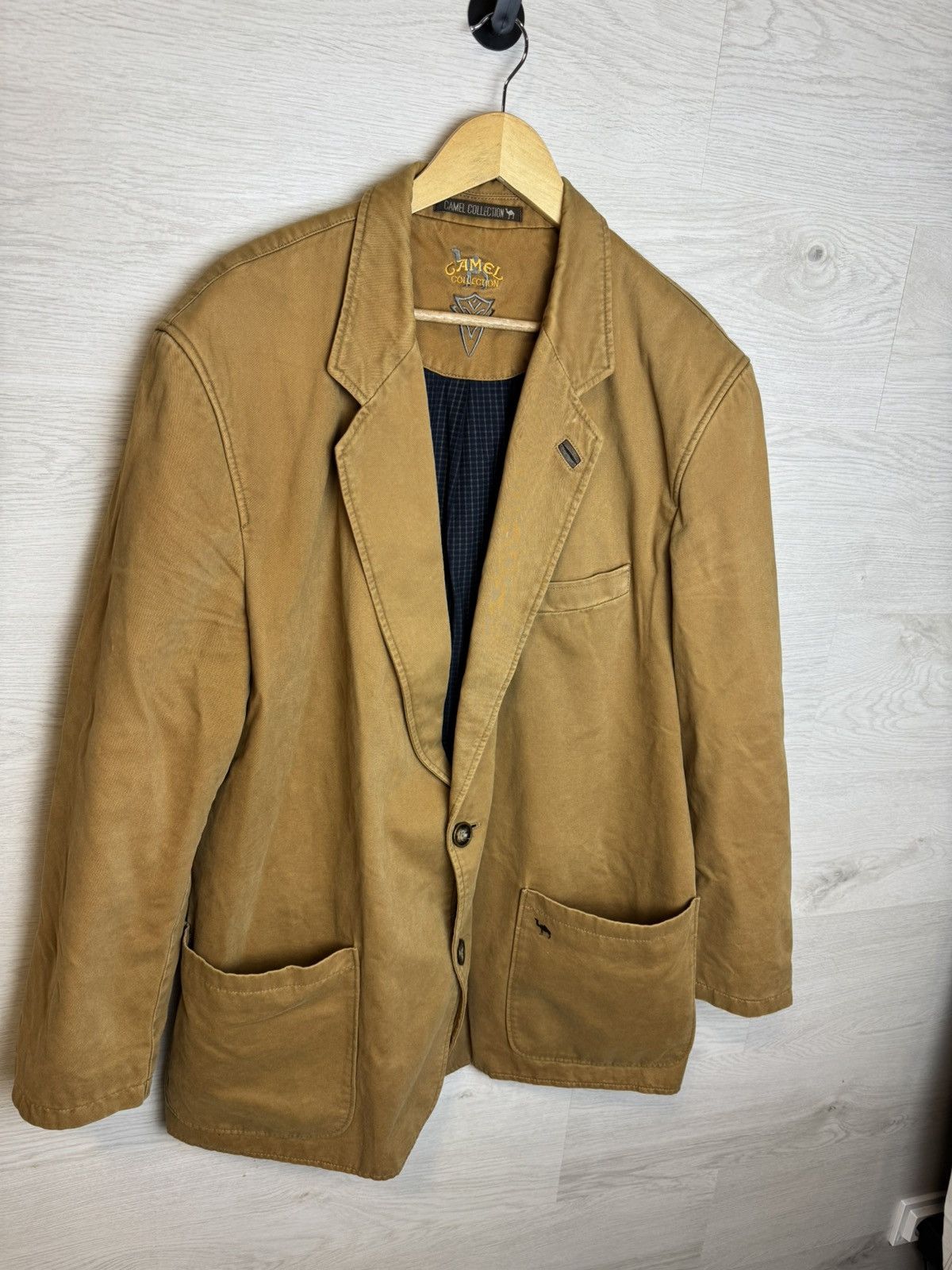 Camel Camel Collection Brown Cotton Workwear Blazer Size US XXL / EU 58 / 5 - 2 Thumbnail