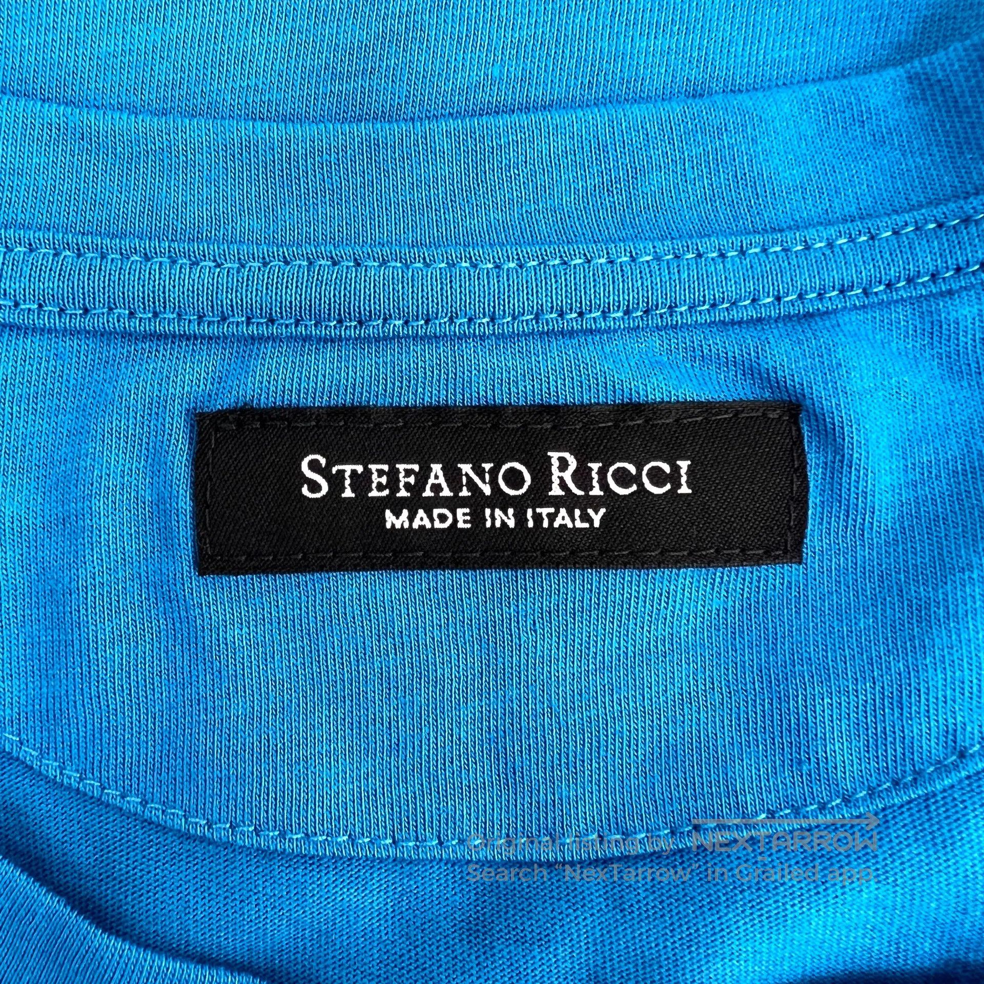 Stefano Ricci Stefano Ricci Blue Eagle Logo Embroidered Cotton Round Nec Size US XS / EU 42 / 0 - 5 Thumbnail