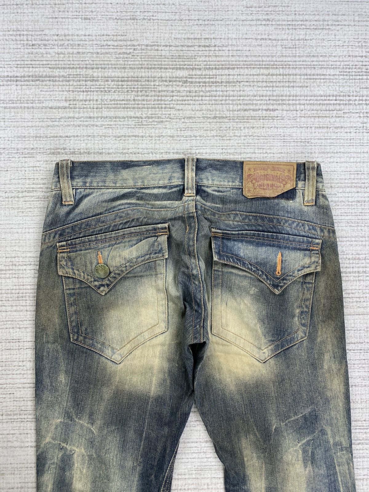 If Six Was Nine Vintage Flared Originals Jeans Mudmax Distressed Denim Pnts Size US 35 - 9 Thumbnail