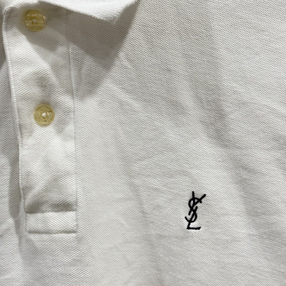Vintage Yves Saint Laurent Pour Homme Collar Tee Size US M / EU 48-50 / 2 - 2 Thumbnail