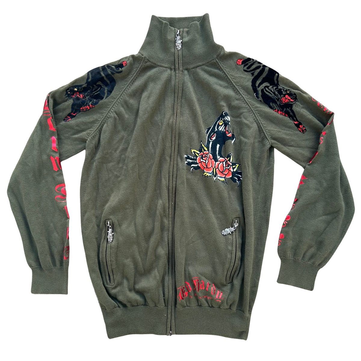 Ed Hardy Ed Hardy Born Free Panther Zip Up Sweater Size XL Size XL / US 12-14 / IT 48-50 - 1 Thumbnail
