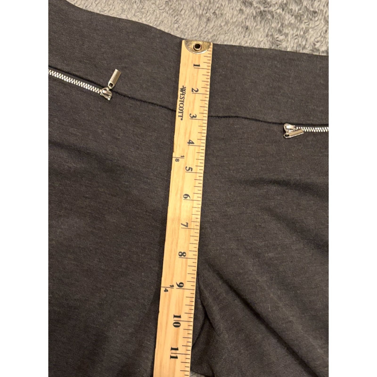 Vintage VINTAGE? No. New York & Company Stretch Pants Womens Medium Gray Trouser Career Zipper Pocket Size 32" / US 10 / IT 46 - 4 Thumbnail
