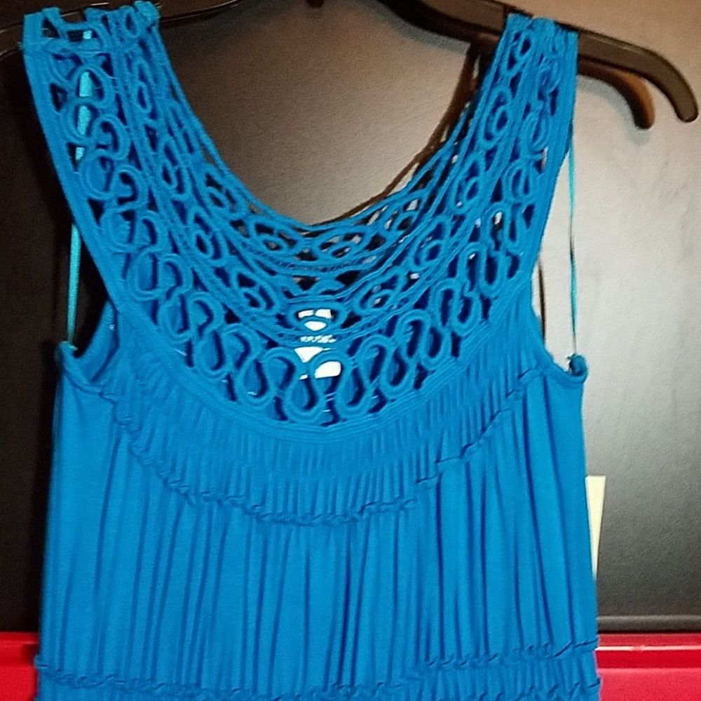 Other SANGRIA Small Royal Blue Gathered Dress Size S / US 4 / IT 40 - 2 Thumbnail