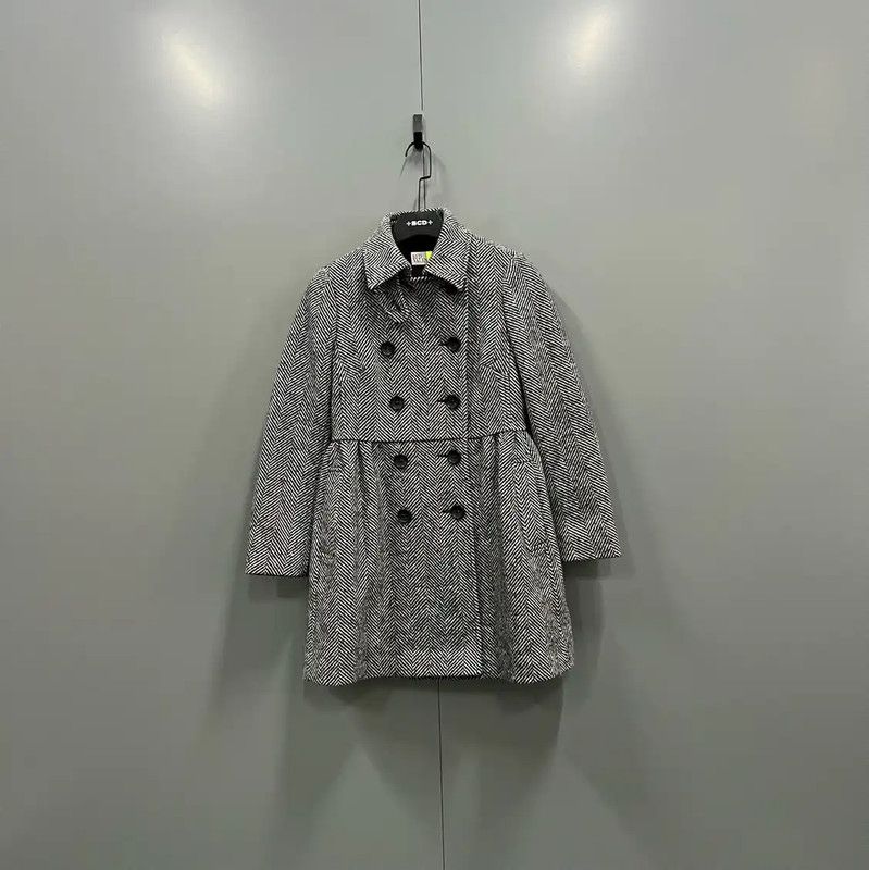 Valentino Valentino Gray Cotton Mid-Length Women's Coat 0089 Size ONE SIZE - 1 Thumbnail