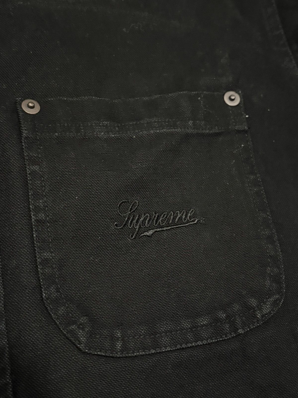 Supreme Supreme Script Canvas Snap Shirt FW19 Black Size US S / EU 44-46 / 1 - 4 Thumbnail
