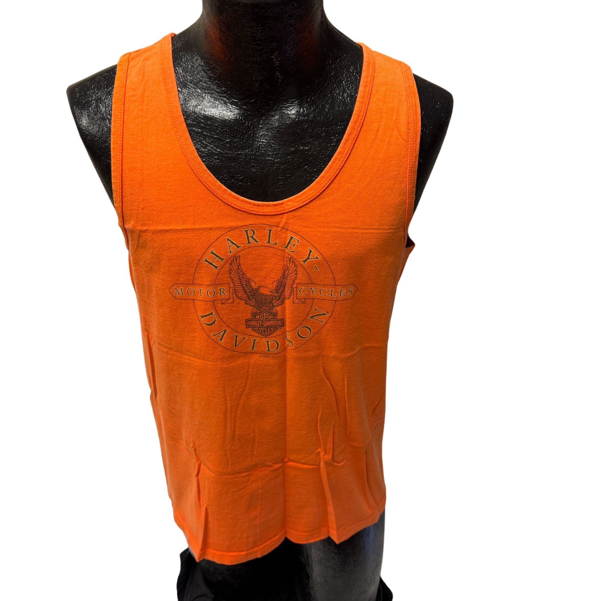 Harley Davidson Motorcycle Tank Top Round Rock TEXAS Front Back Muscle Shirt Size US M / EU 48-50 / 2 - 4 Thumbnail