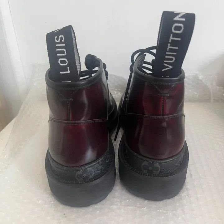 Louis Vuitton Louis Vuitton Casual Leather Sneakers in Burgundy -2508 Size US 8 / EU 41 - 3 Thumbnail