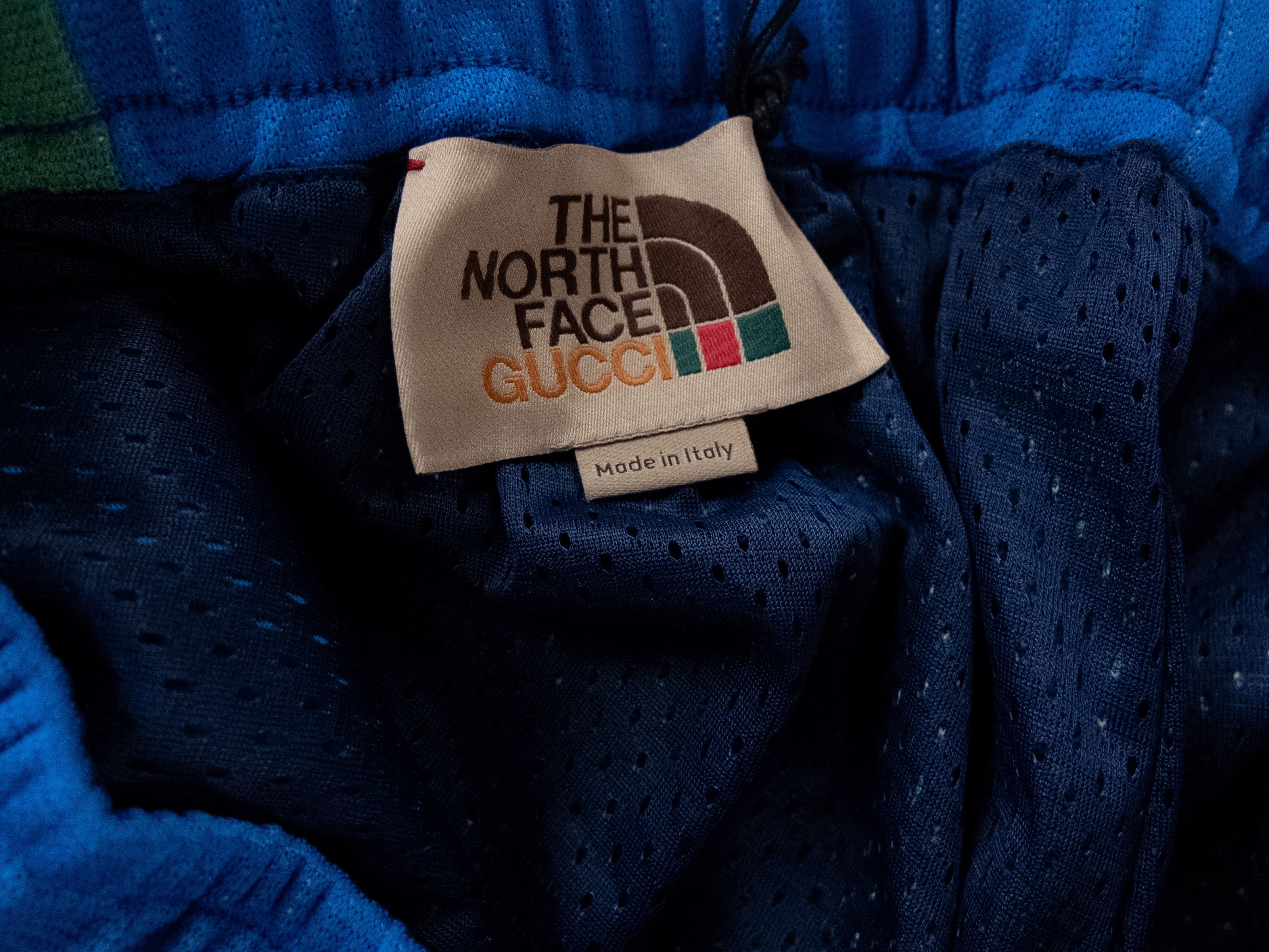 Gucci × The North Face GUCCI x THE NORTH FACE blue logo print bermuda shorts Medium Size US 32 / EU 48 - 4 Thumbnail