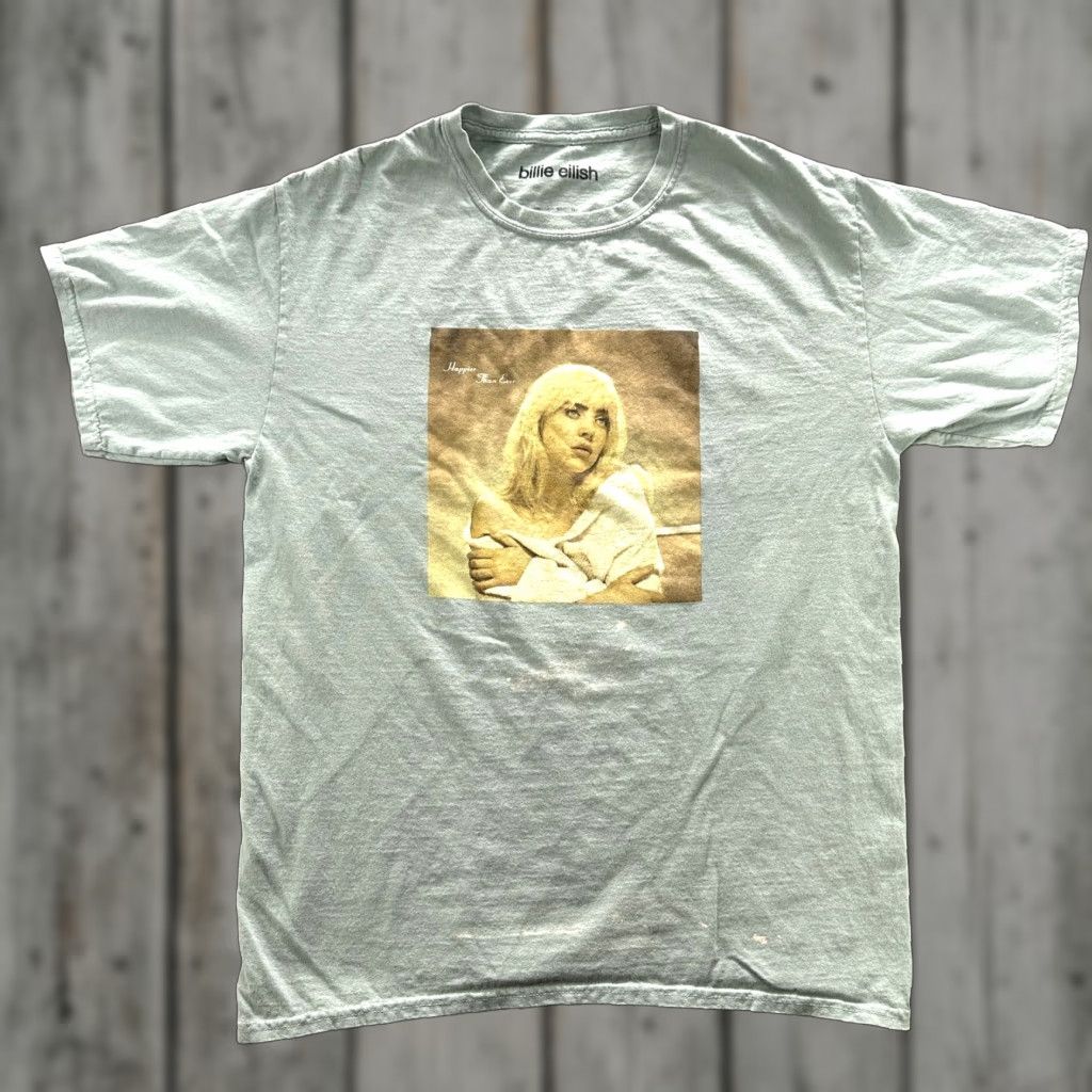 Vintage Billie Eilish Shirt Mens Large Happier Than Ever Album Tour T-Shirt 2021 Band Size US L / EU 52-54 / 3 - 1 Thumbnail