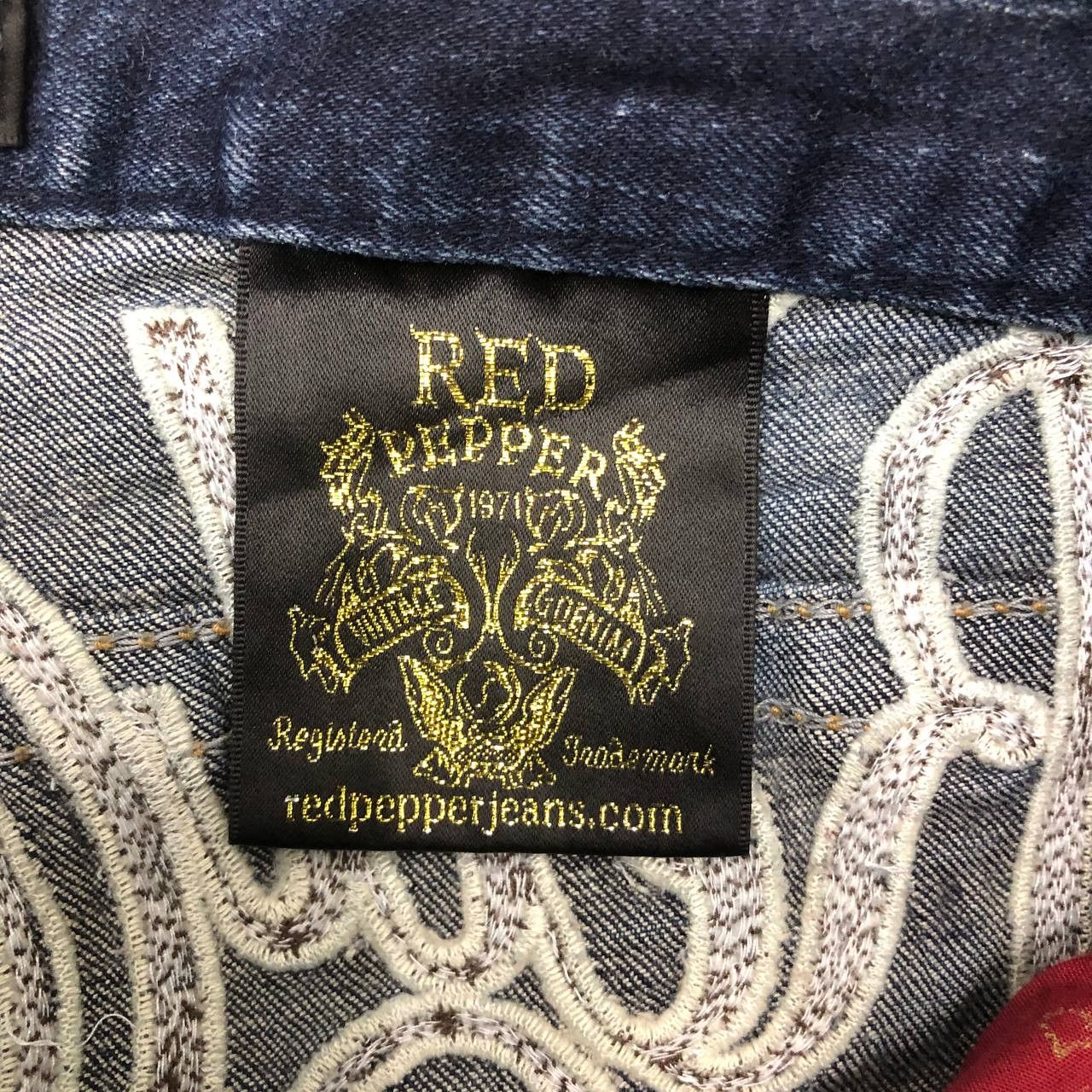 Japanese Brand P808 RED PEPPER FLARED JAPAN JEANS Size 32" / US 10 / IT 46 - 6 Thumbnail