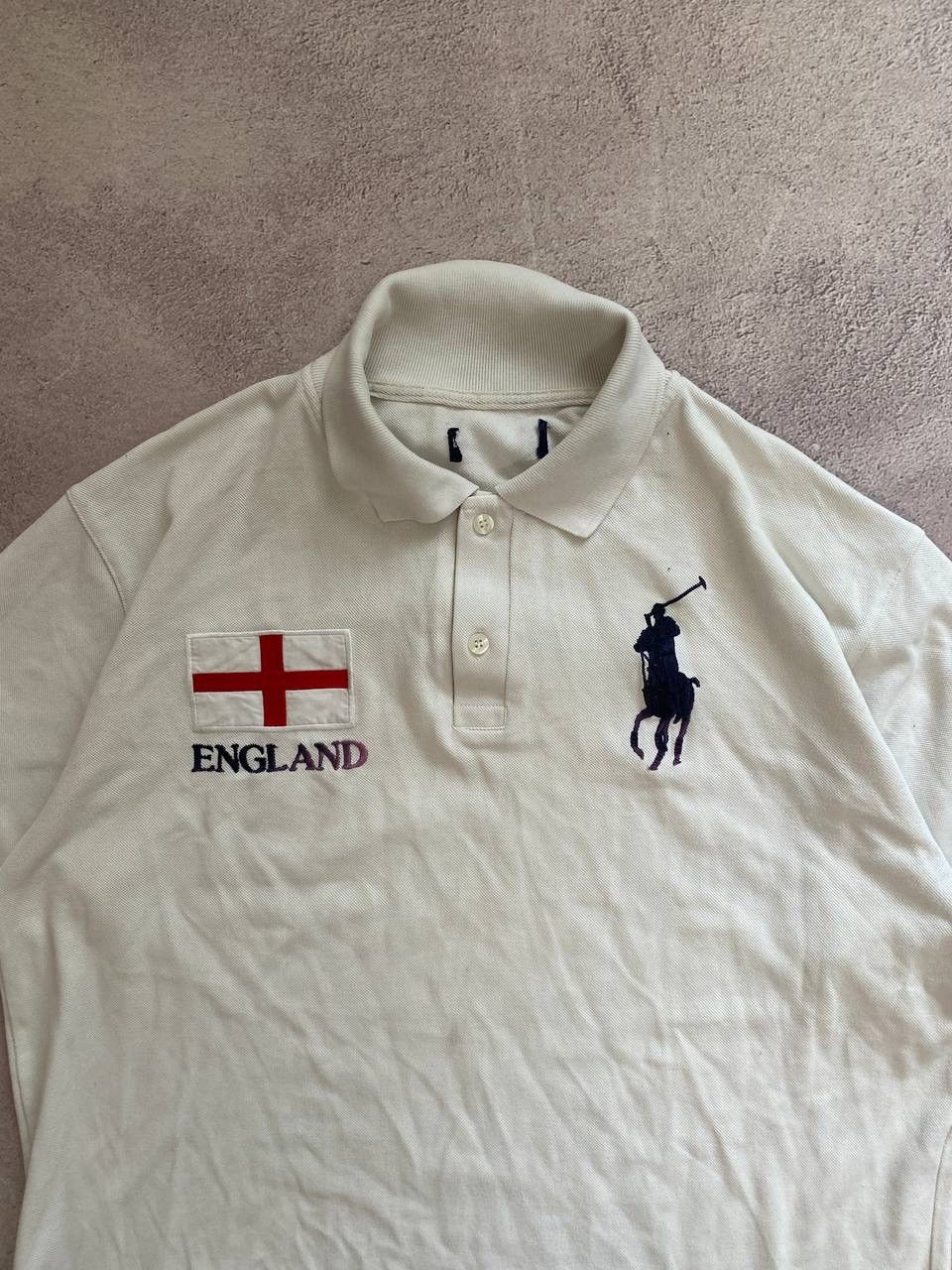 Polo Ralph Lauren × Vintage Polo Ralph Lauren England Japanese distressed rugby polo Size US L / EU 52-54 / 3 - 4 Thumbnail