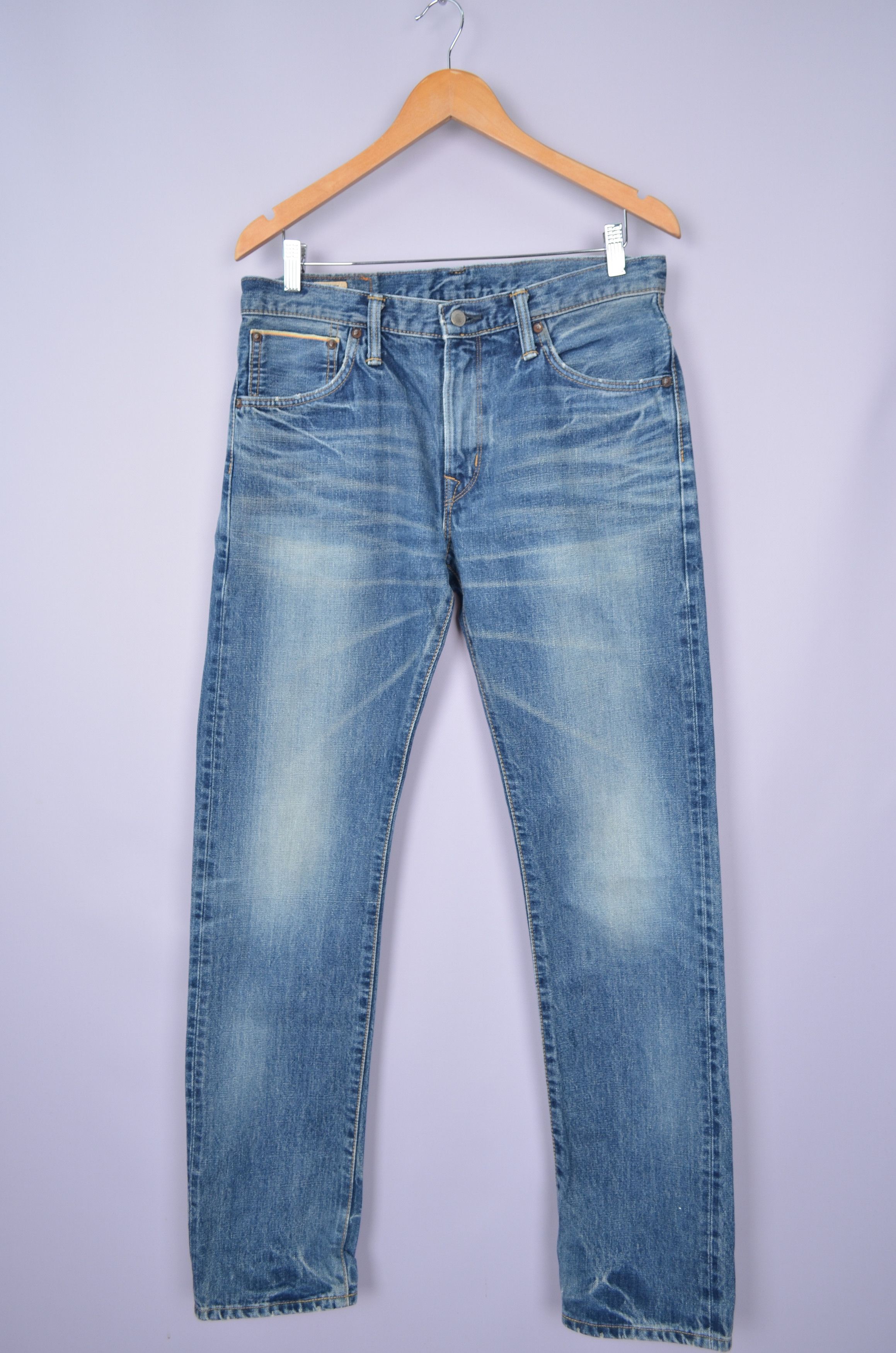 Designer × Edwin Edwin 53RV Rainbow Selvedge Denim Blue Jeans Size W31 L33 Size US 31 - 1 Thumbnail