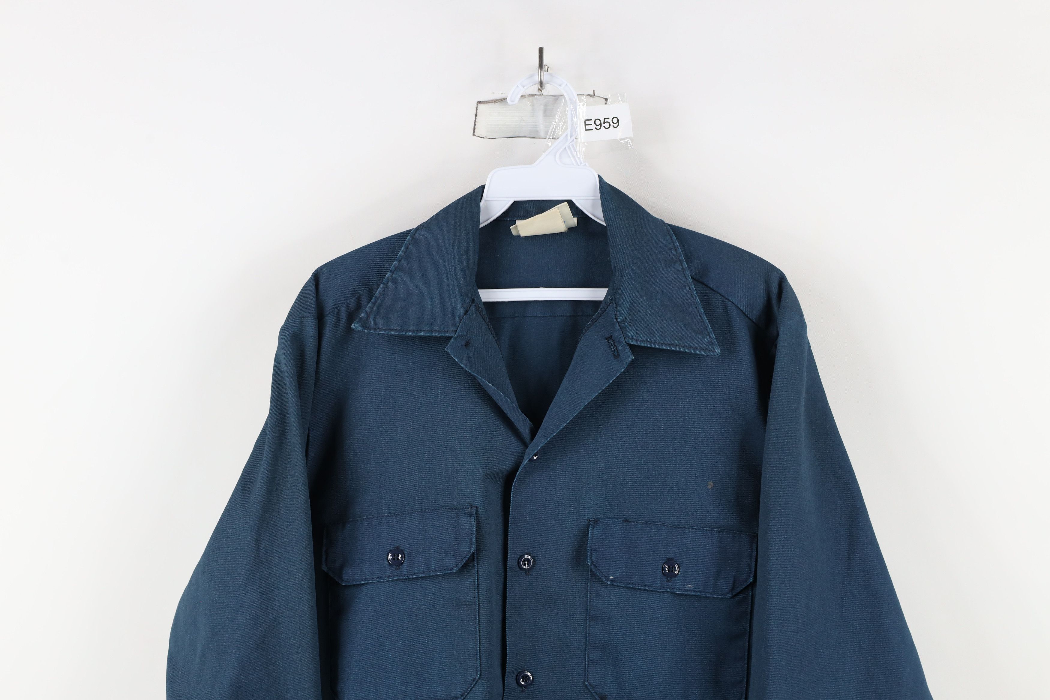 Dickies × Vintage Vintage 90s Dickies Workwear Button Shirt Blue USA Size US M / EU 48-50 / 2 - 2 Thumbnail