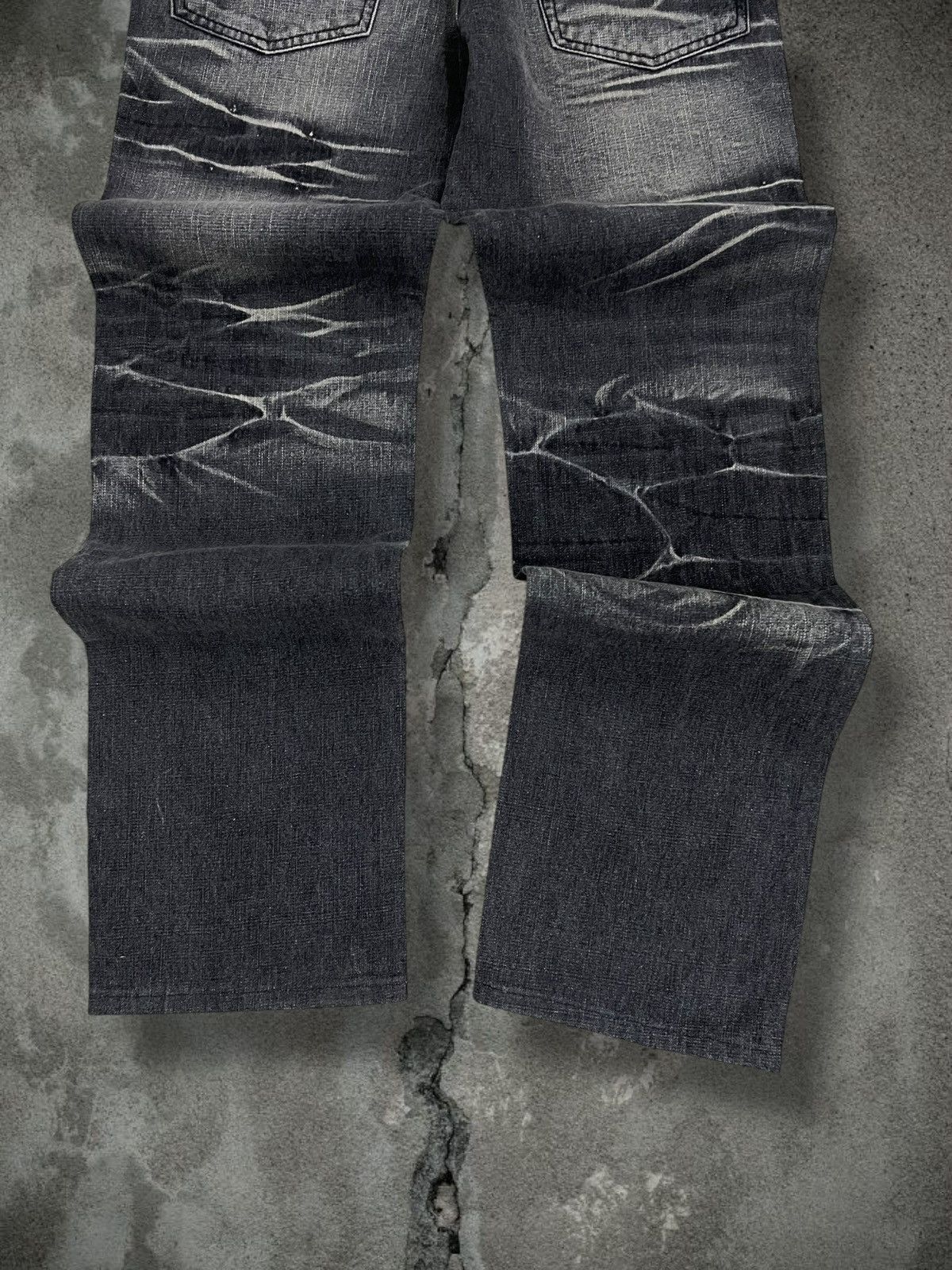 LOWBOX Vintage Og 1990s Japan Designer Lowbox Tribal Spiral Denim Size US 29 - 11 Thumbnail