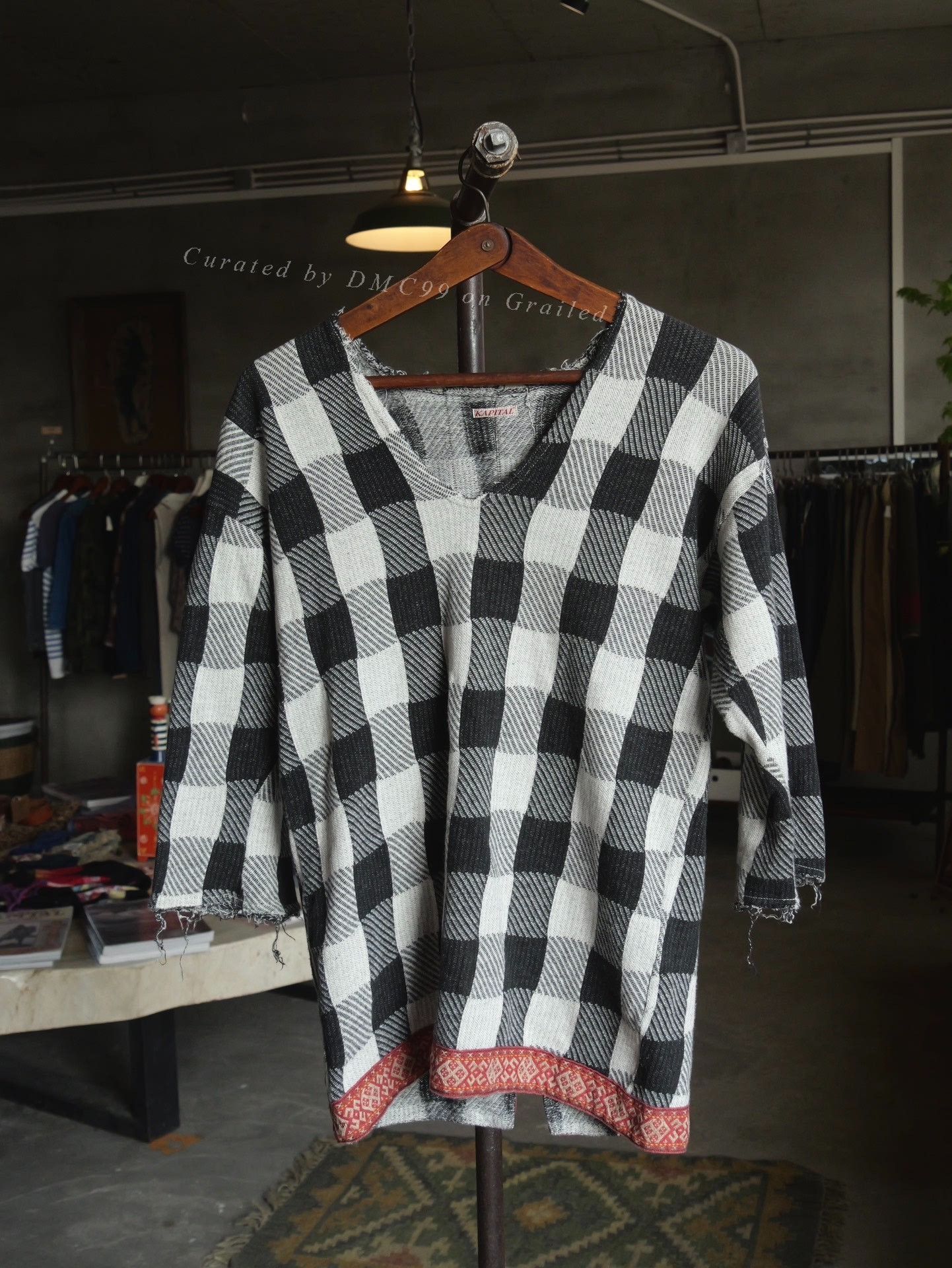 Kapital Kapital Black White Check Patchwork Raw Edge Top Size US XS / EU 42 / 0 - 1 Thumbnail