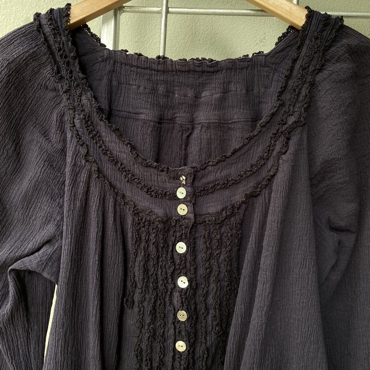 Tsumori Chisato TSUMORI CHISATO Ruffled Button-Up Blouse Size XS / US 0-2 / IT 36-38 - 3 Thumbnail