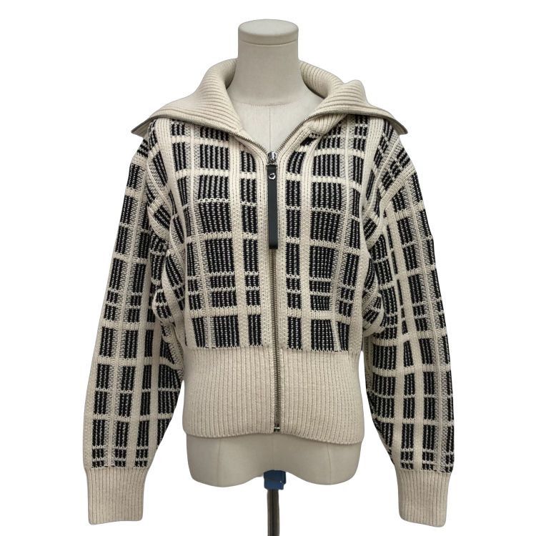 Louis Vuitton Louis Vuitton Grid Zip-Up Knit Jacket Size S Size US S / EU 44-46 / 1 - 1 Thumbnail