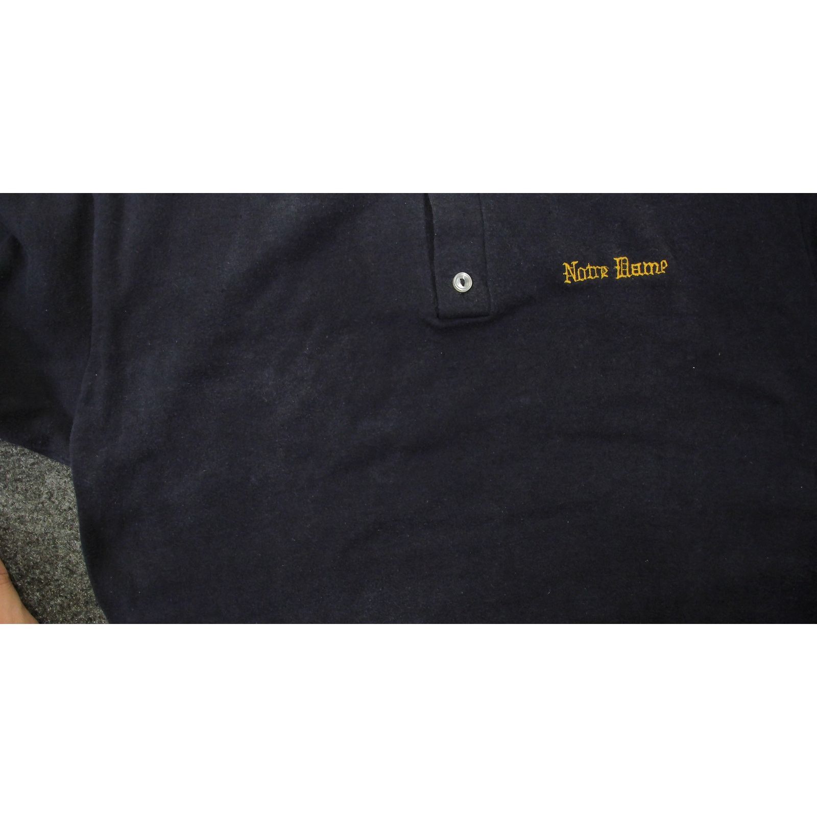Vintage VTG RC Sportswear x Notre Dame 90s Faded Boxy Cropped Polo Size L / US 10 / IT 46 - 8 Thumbnail