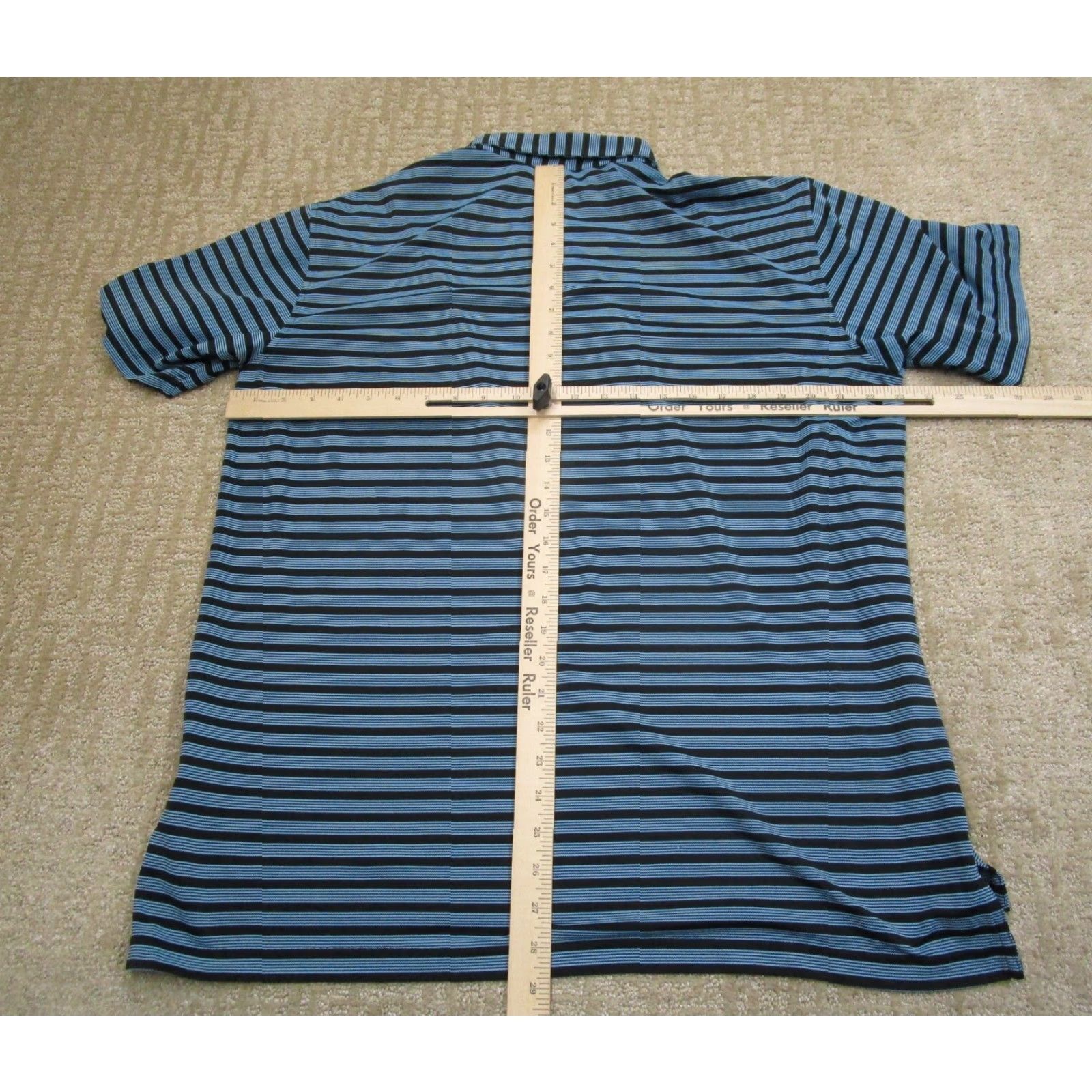 Peter Millar Peter Millar Polo Shirt Men XL Striped Blue Black Golf Performance Size US XL / EU 56 / 4 - 5 Thumbnail