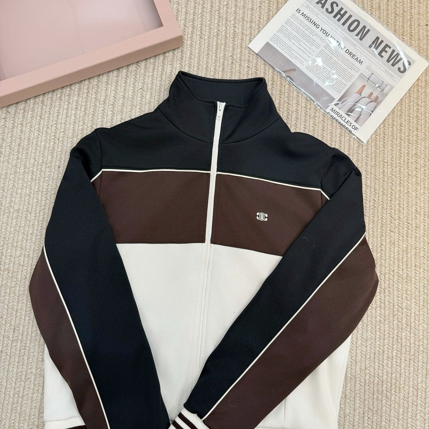 Celine CELINE Colorblock Zip Up Jacket Size L Size US L / EU 52-54 / 3 - 1 Thumbnail