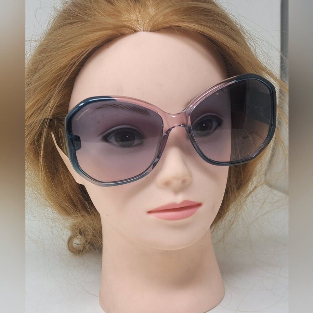 Salvatore Ferragamo Salvatore Ferragamo Sunglasses Blue Antique Rose Gradient S Size ONE SIZE - 3 Thumbnail